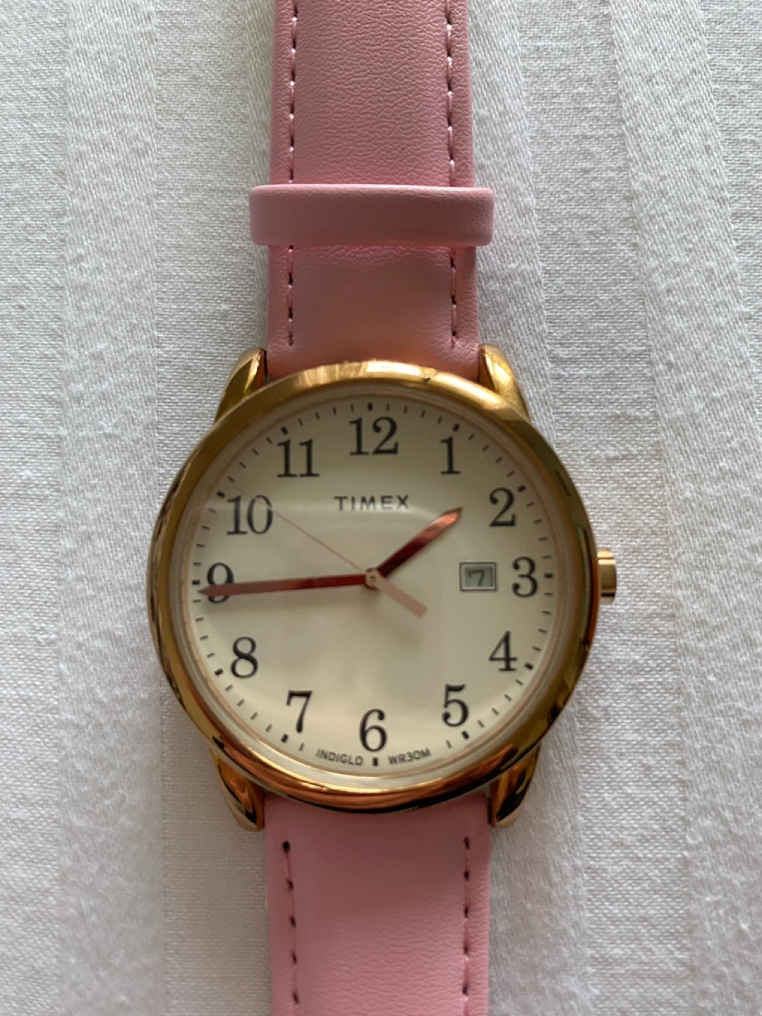 Timex Indiglo Women's Pink Leather Strap Watch