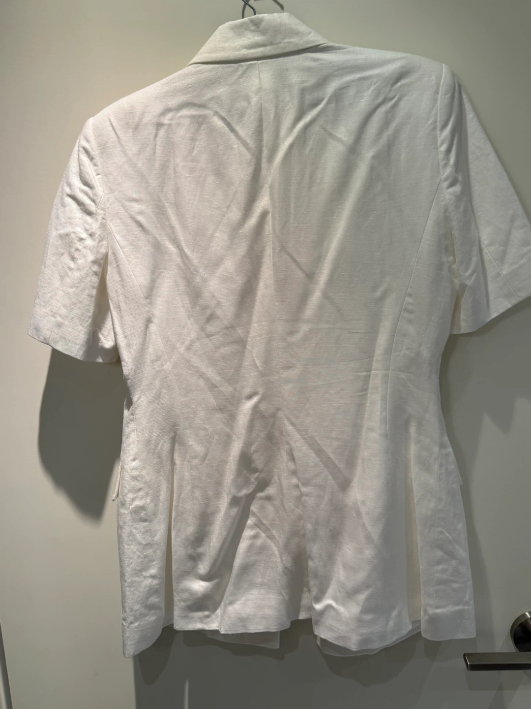 ZARA White Linen Blend Blazer - Size L - photo 2