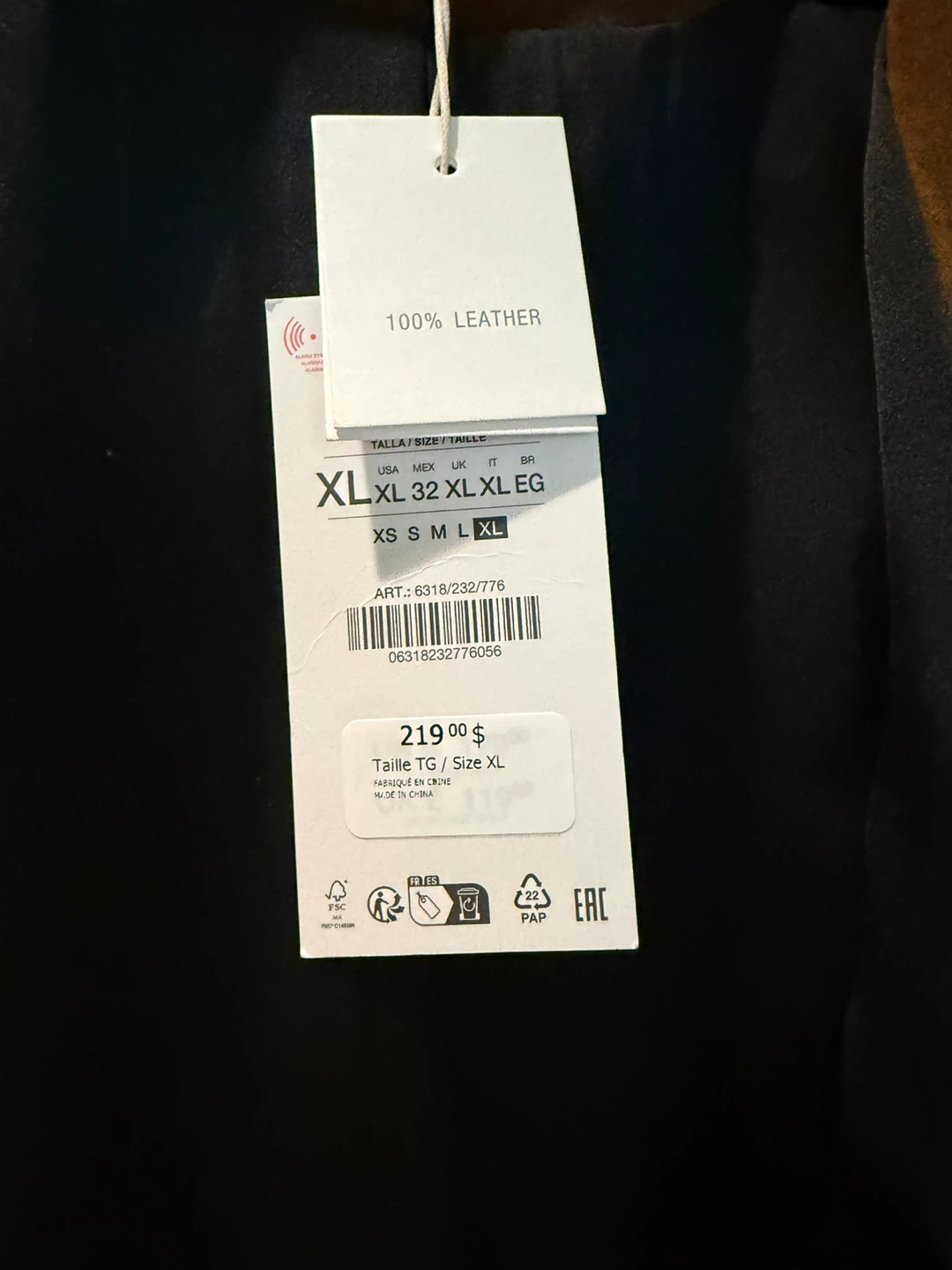 Brown Leather Jacket - Size XL - photo 3