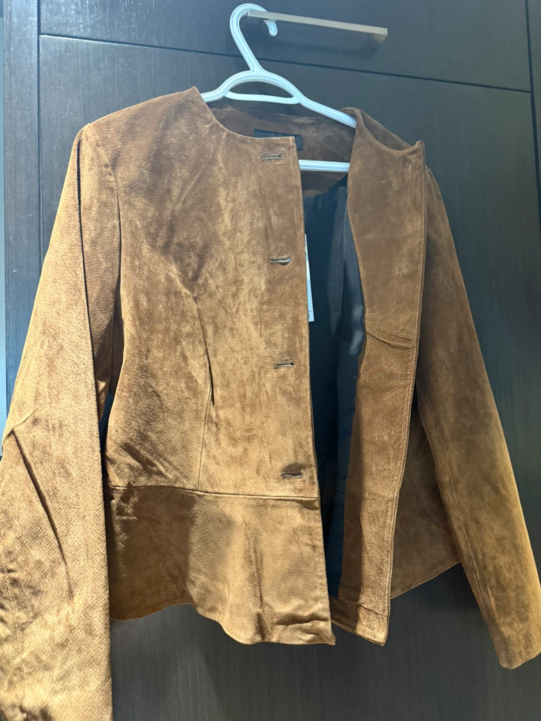 Brown Leather Jacket - Size XL - photo 2