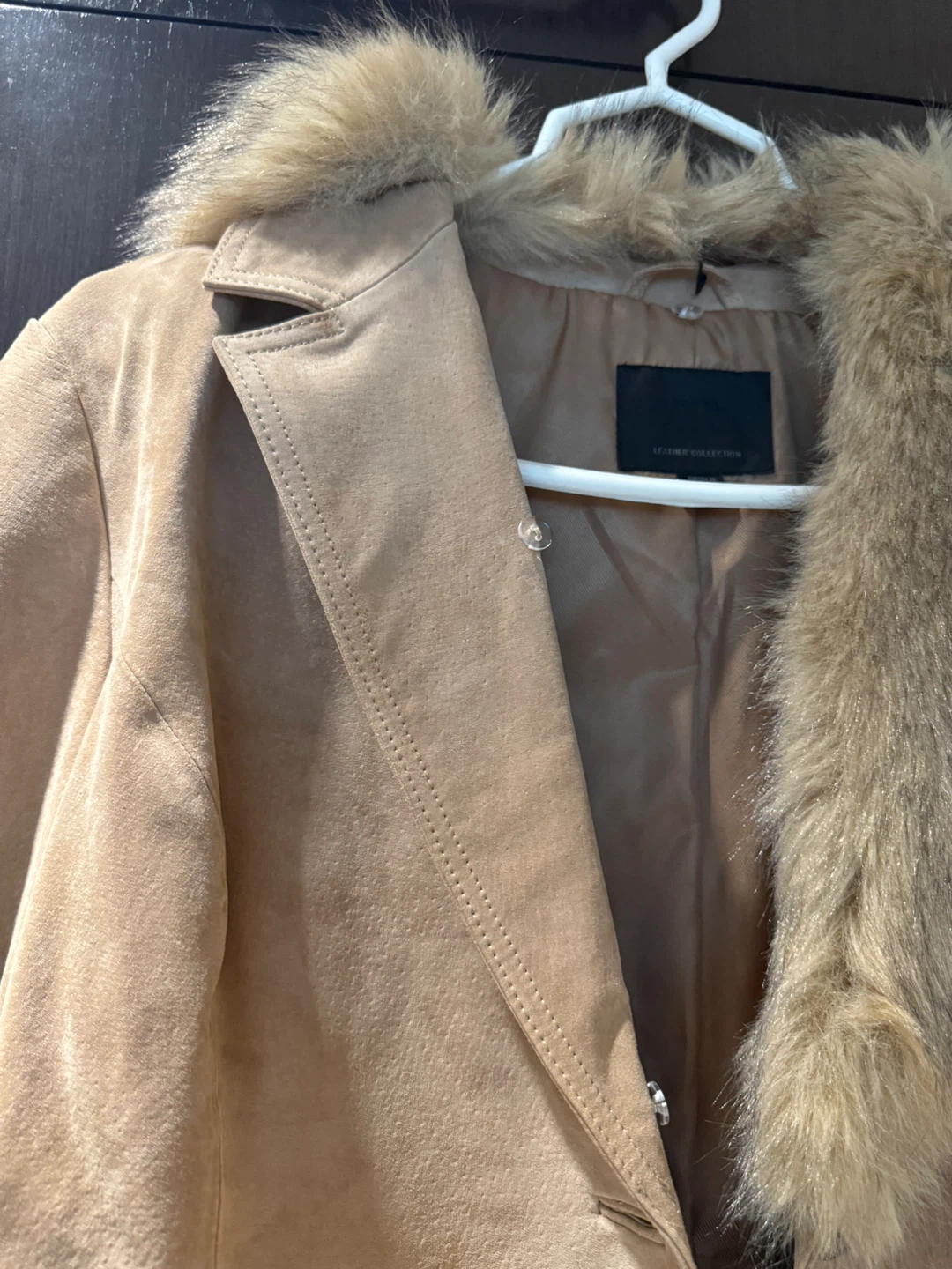 Zara Leather Collection Jacket with Fur Accents - photo 4