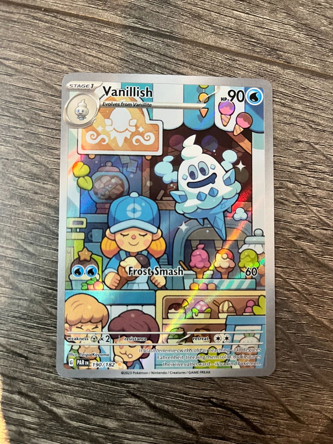 2023 Vanillish pokemon card art 190/182