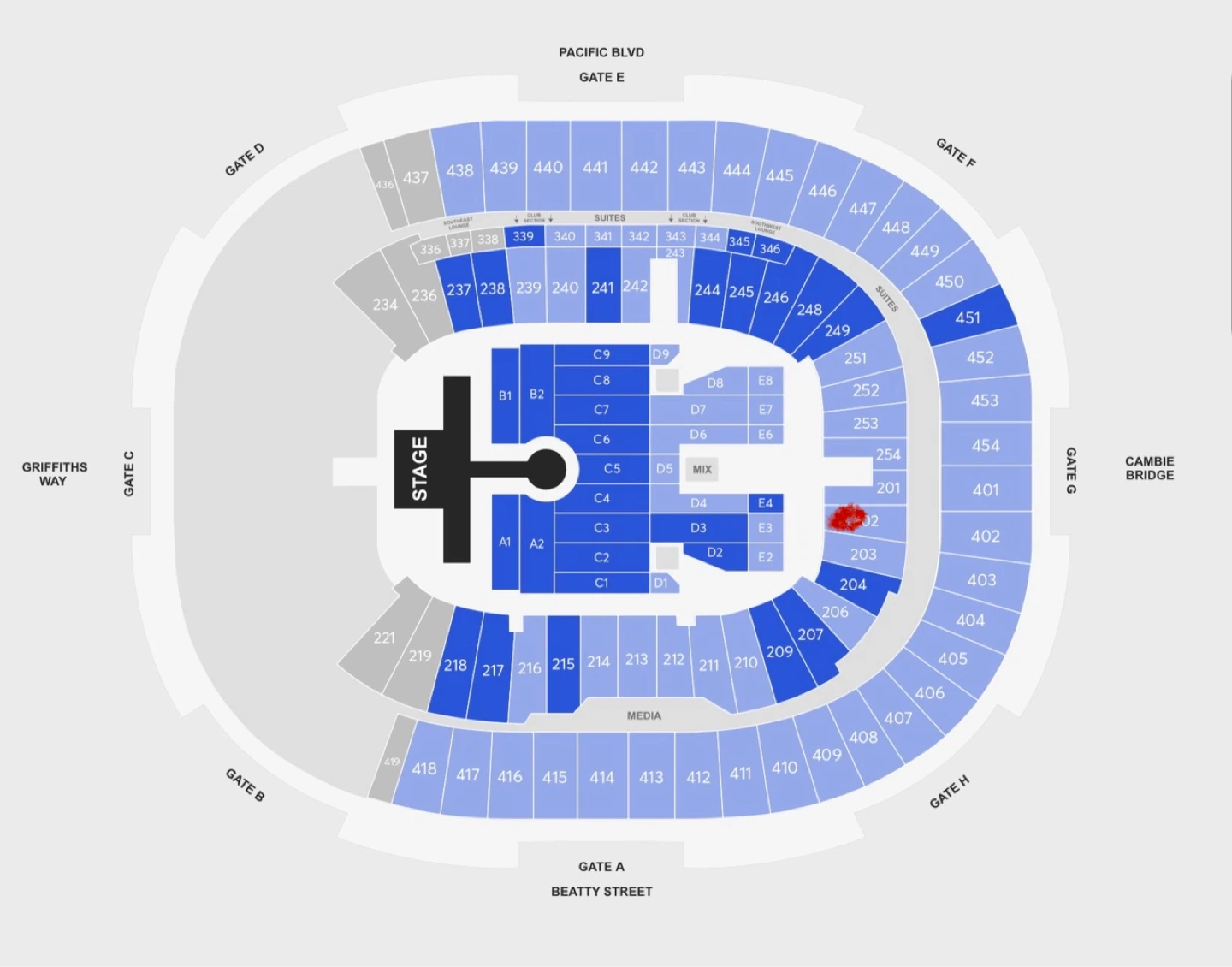 Diljit tonight - MAKE OFFER! Sec 203, AA103