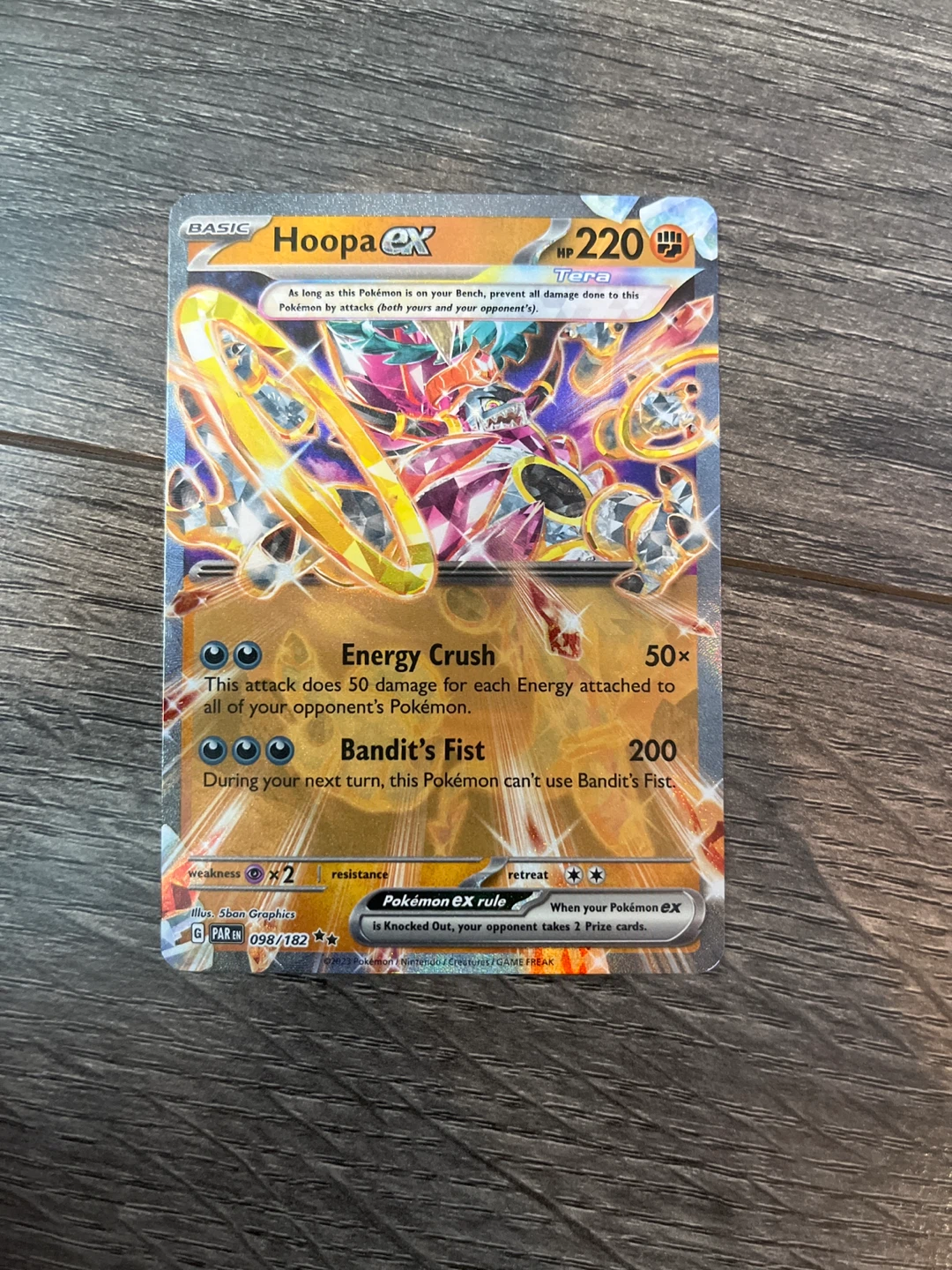 2023 Hoopa EX Pokémon Card 098/182