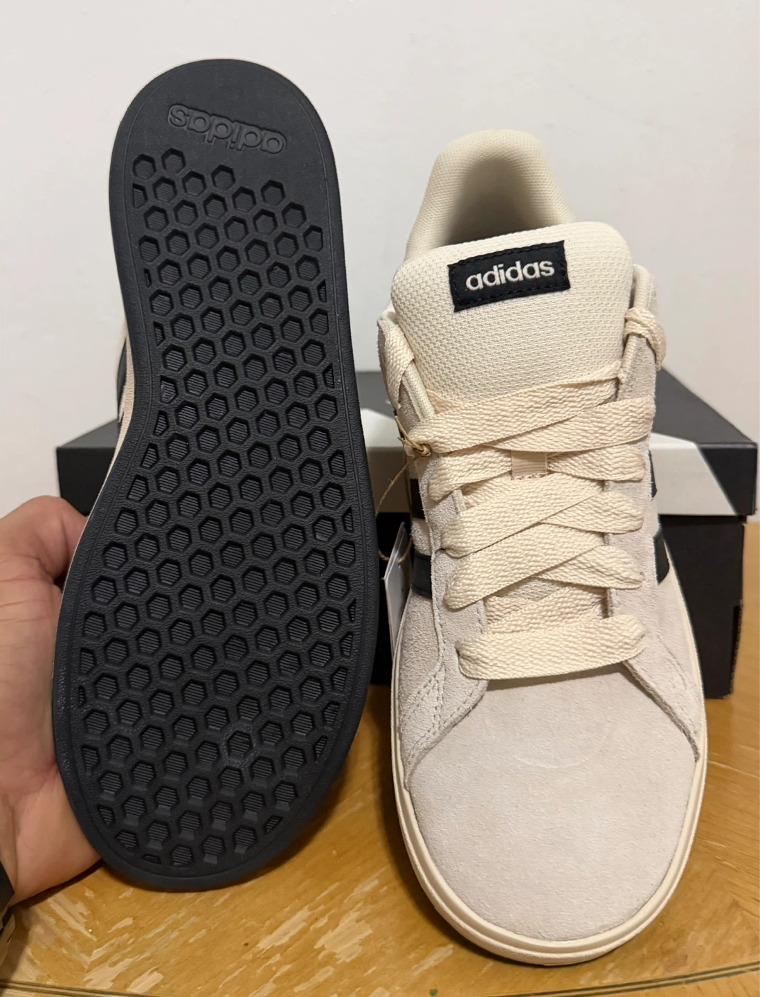 Adidas Grand Court 2.0 Shoes - Beige/Black - photo 5