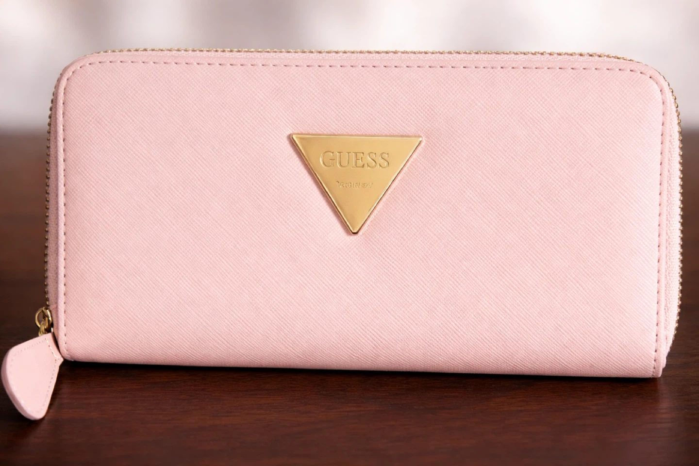 Guess Pink Zip Around Wallet
