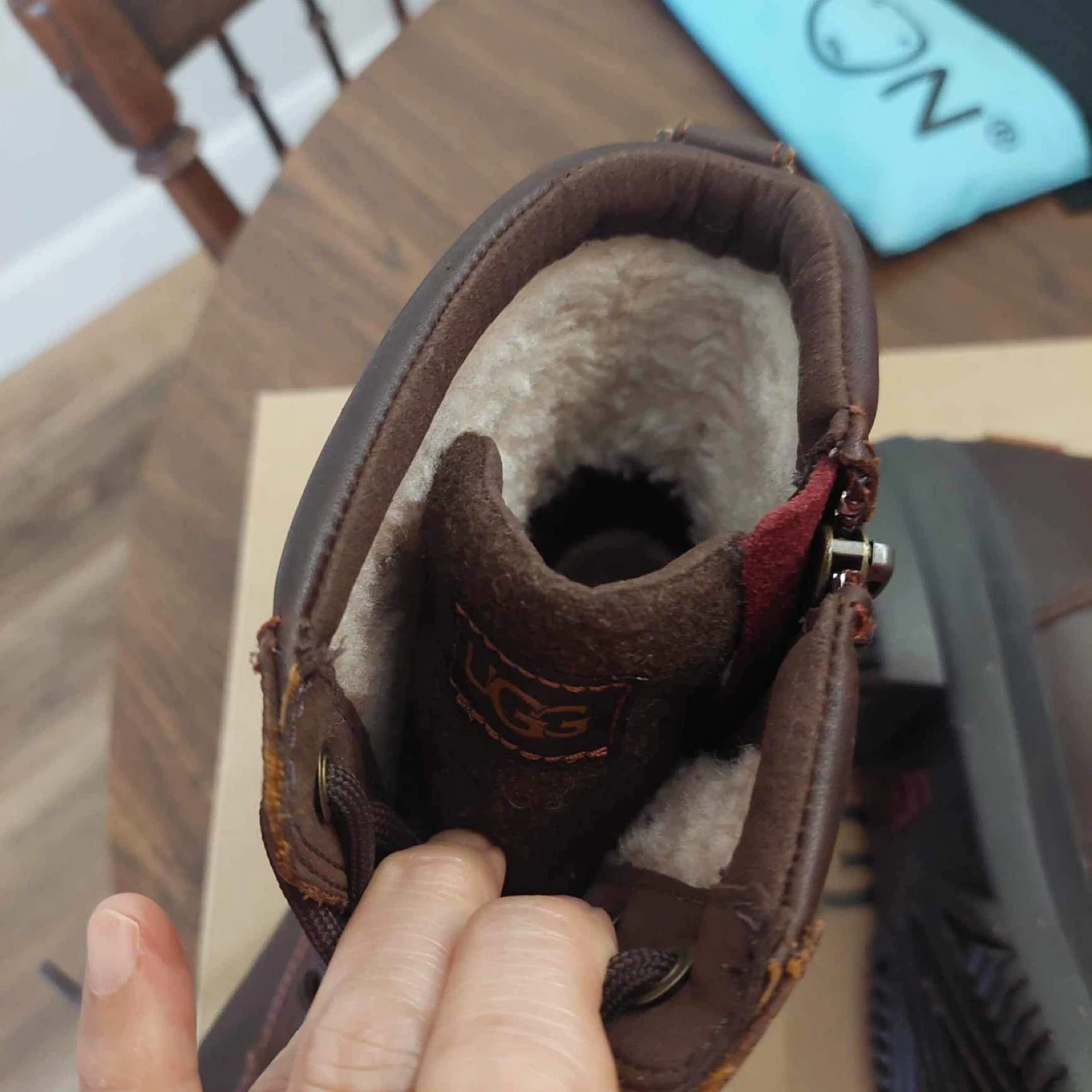 UGG Brown Leather & Suede Winter Boots with Wool Lining - photo 5