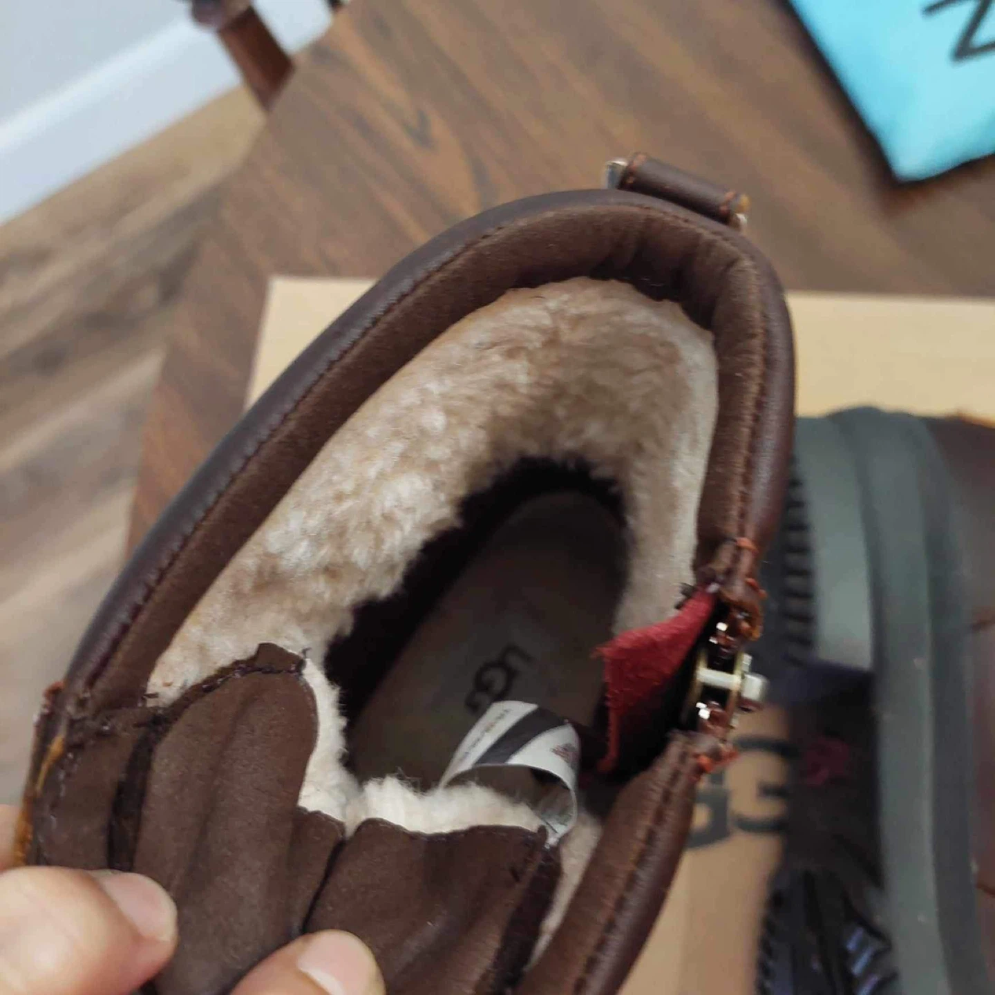 UGG Brown Leather & Suede Winter Boots with Wool Lining - photo 3