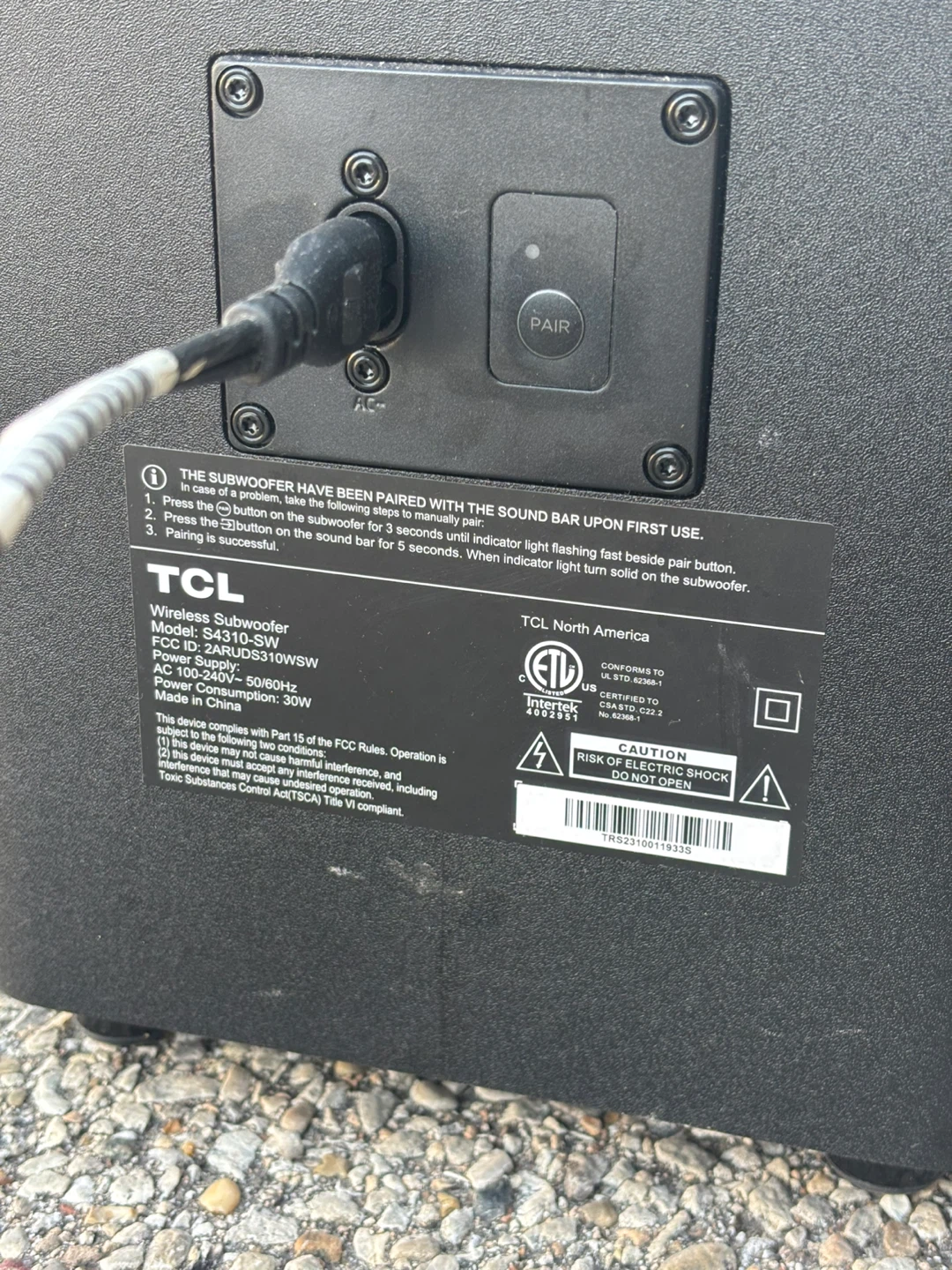 TCL Wireless Subwoofer - photo 2
