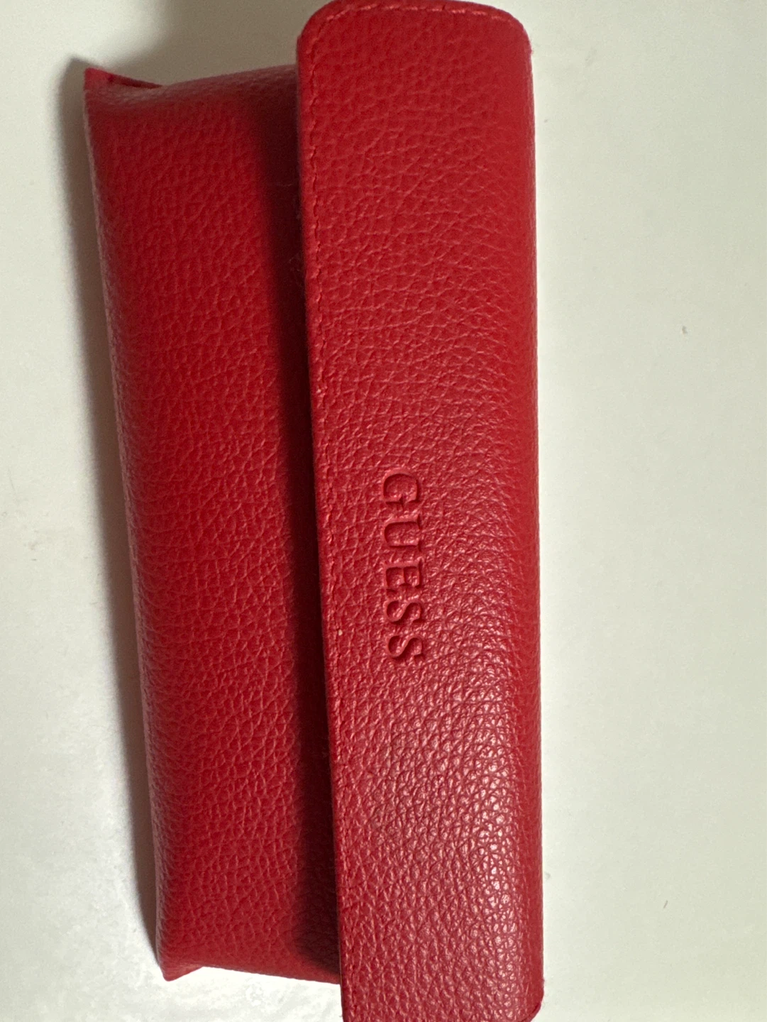 Guess Red Faux Leather Glasses Case