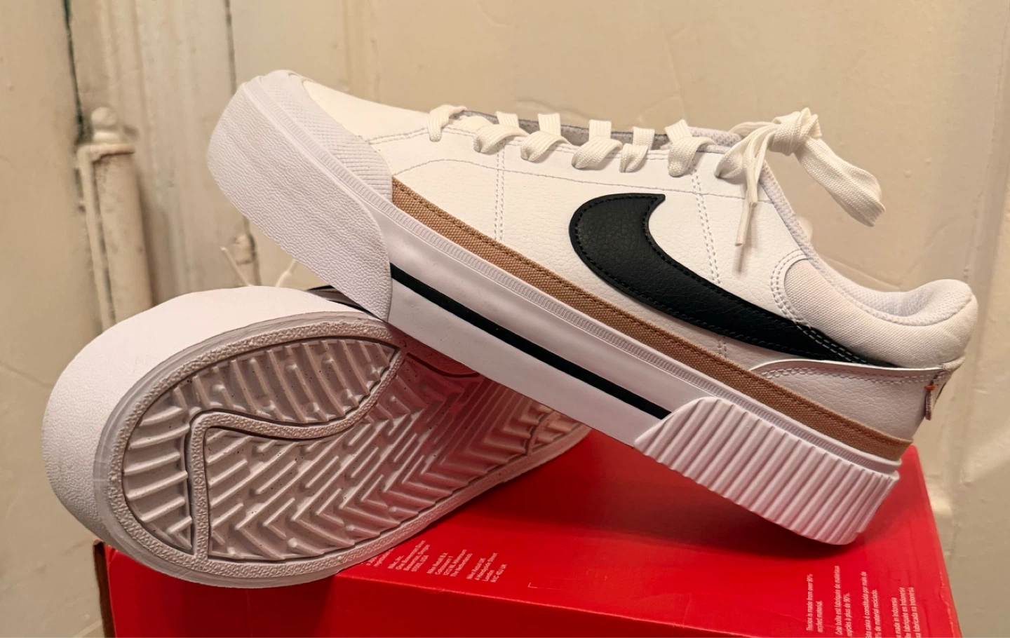 Nike Women's Court Vision Alta Platform Shoes - White/Black - photo 3