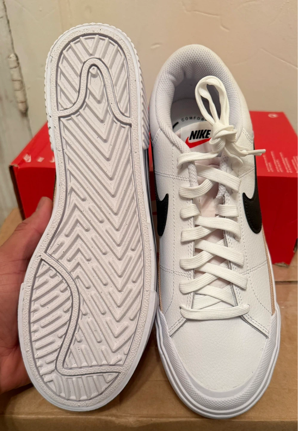 Nike Women's Court Vision Alta Platform Shoes - White/Black - photo 5