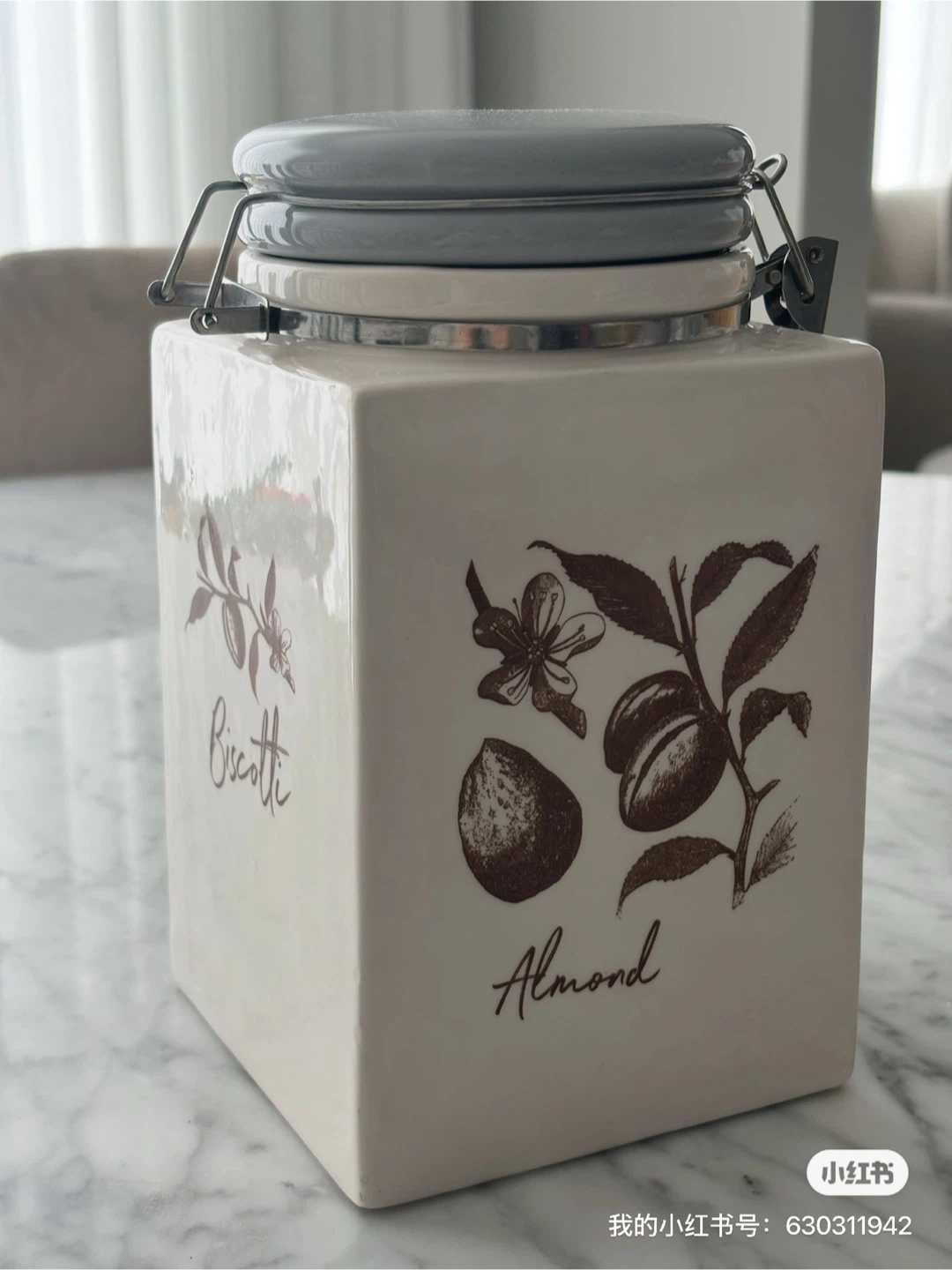 Ceramic Biscotti & Almond Canister