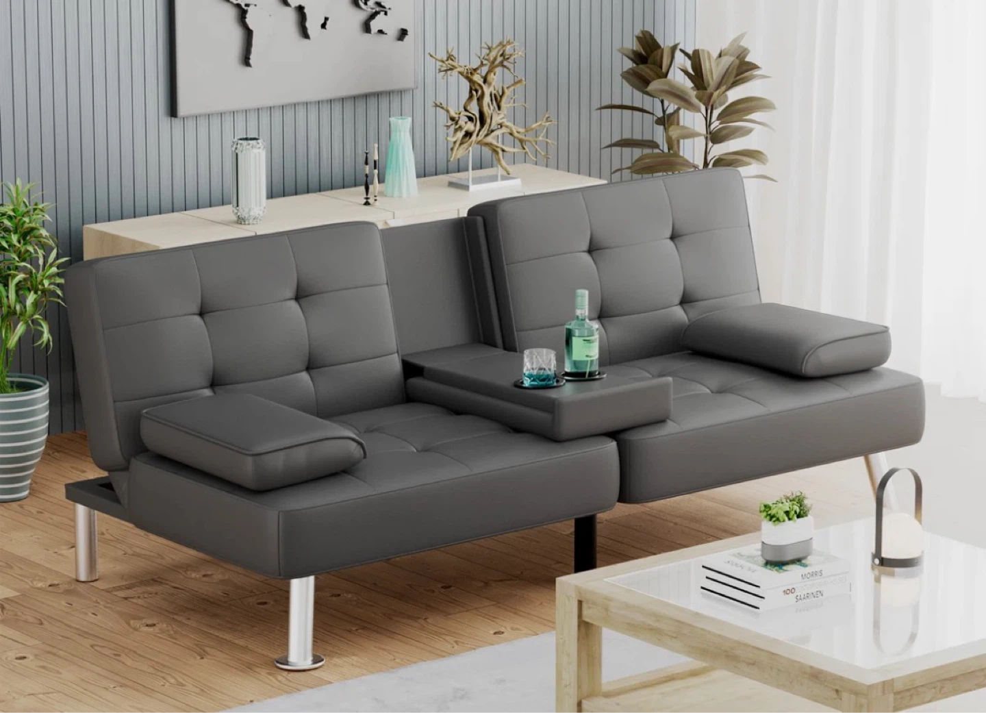 Wayfair Abbigale Faux Leather Reclining Sleeper Sofa - photo 2