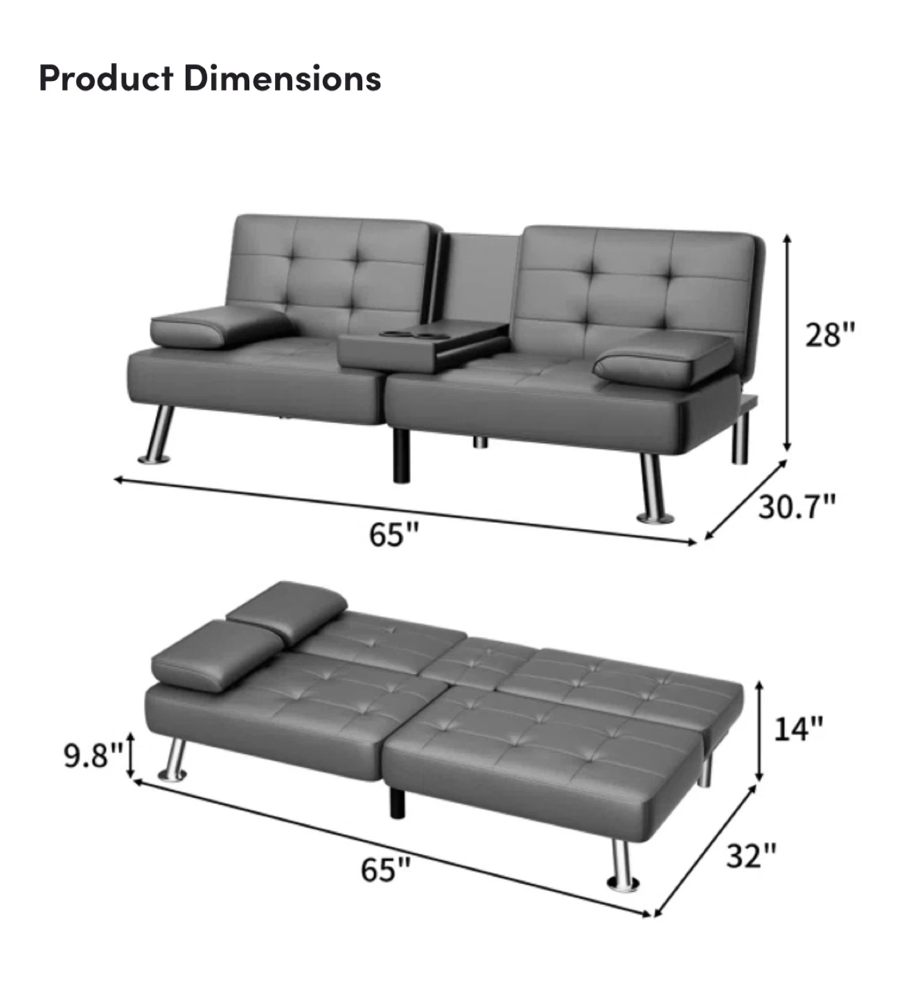Wayfair Abbigale Faux Leather Reclining Sleeper Sofa - photo 3