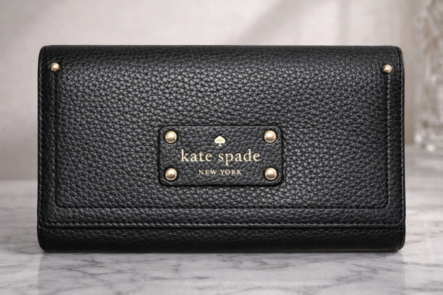 👜 Kate Spade Black Leather Wallet – Excellent Condition