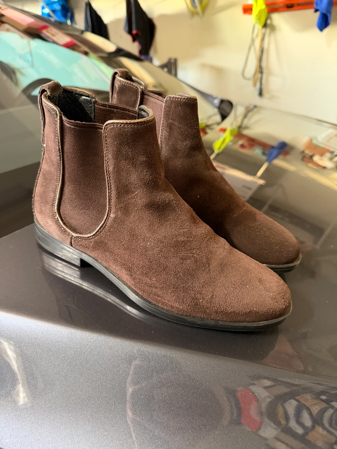 Coach Suede Chelsea Boots Brown Men's Size 9
