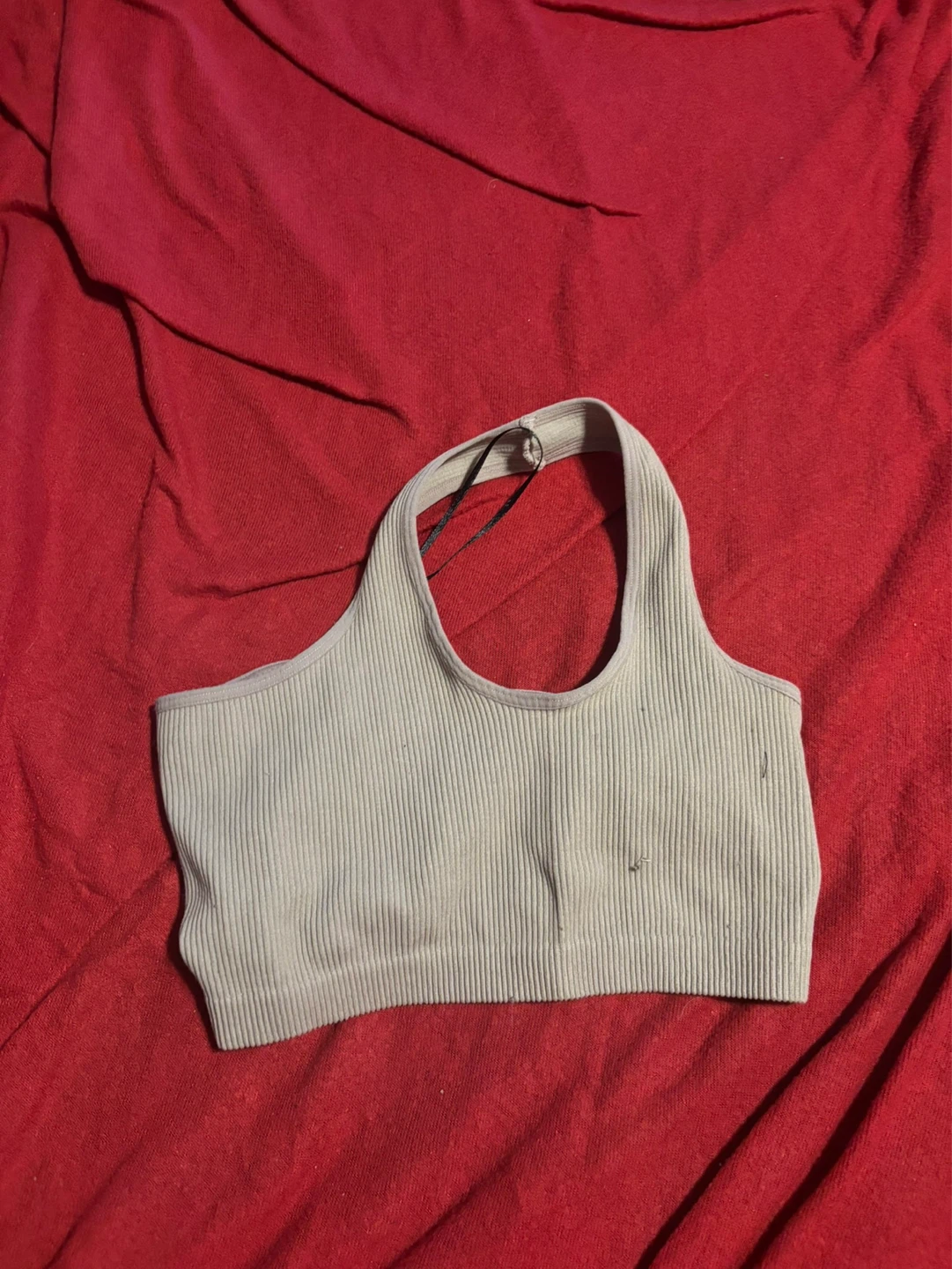 DYNAMIC Ribbed Halter Neck Crop Top - One Size