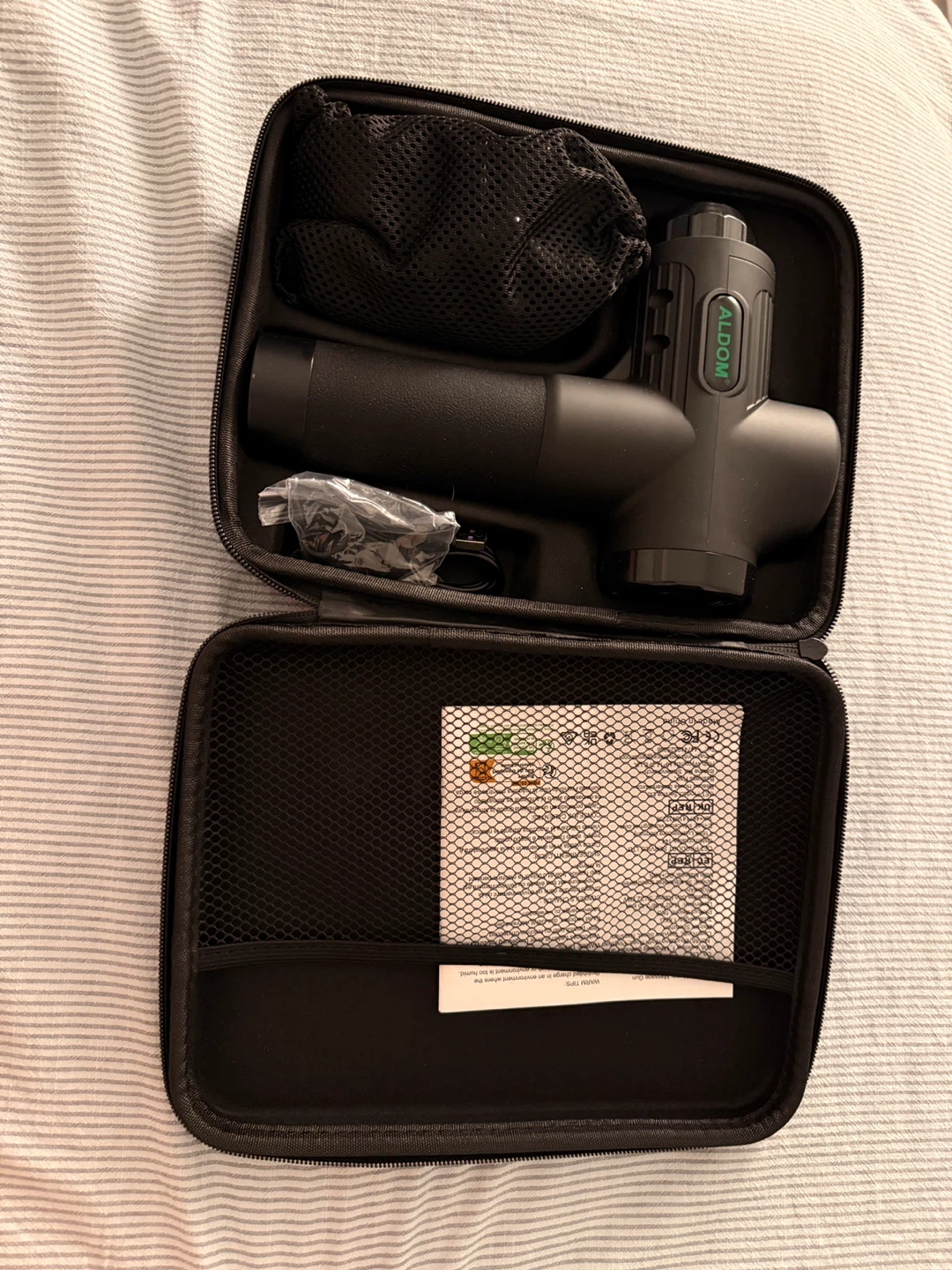 Aldom Massage Gun with Case and Attachments - photo 3