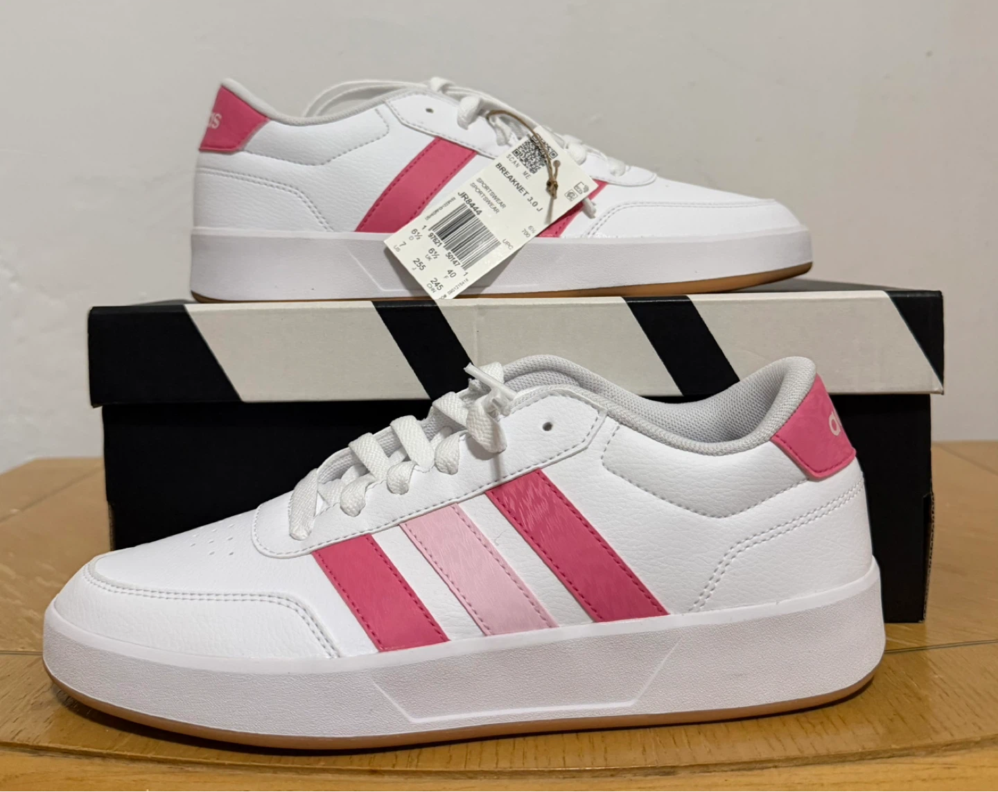 Adidas Women's Court Set Shoes White/Pink Size 7.5 - photo 2