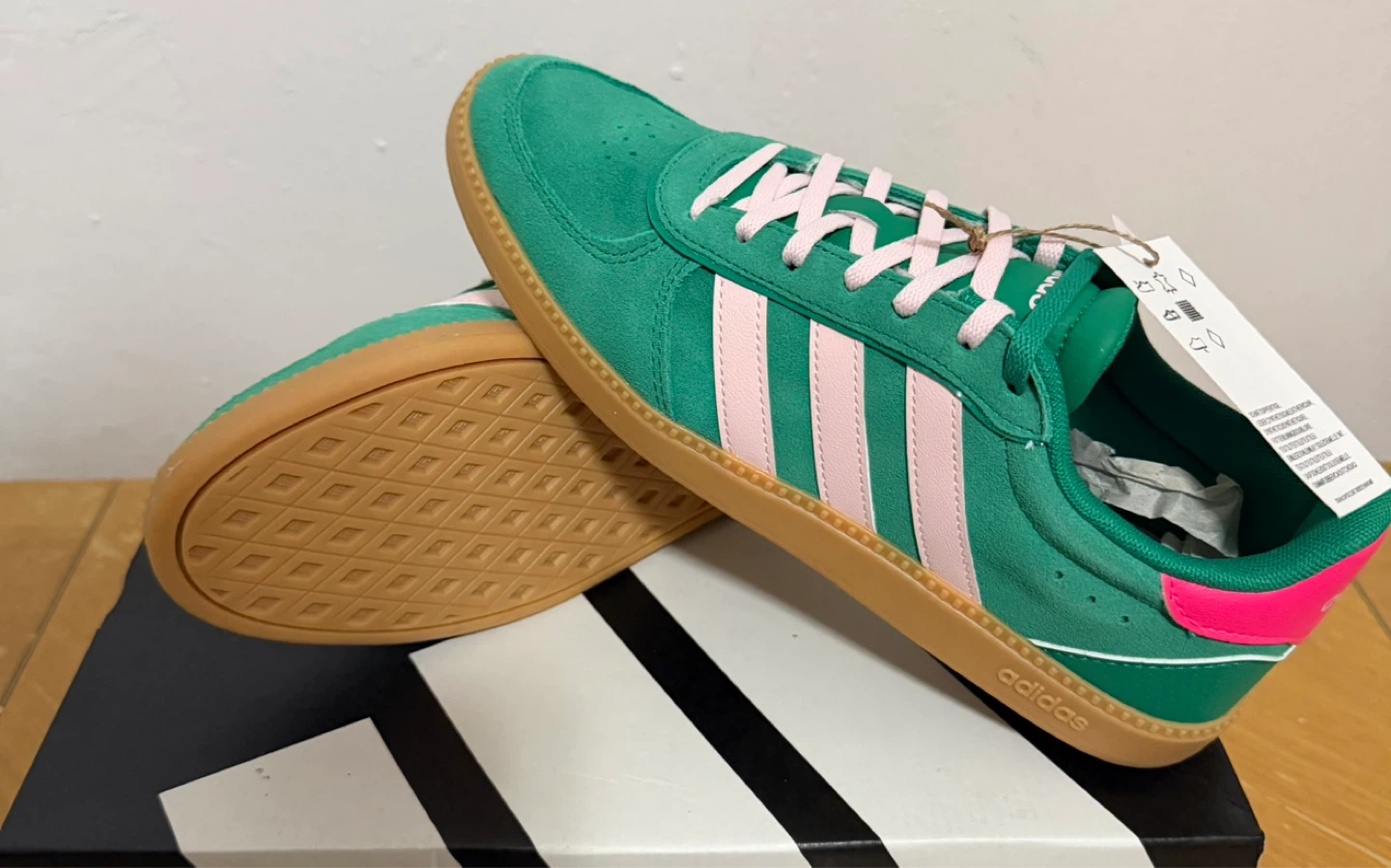 Adidas Handball Spezial Sneakers Green Pink Size 7 (US) - photo 3