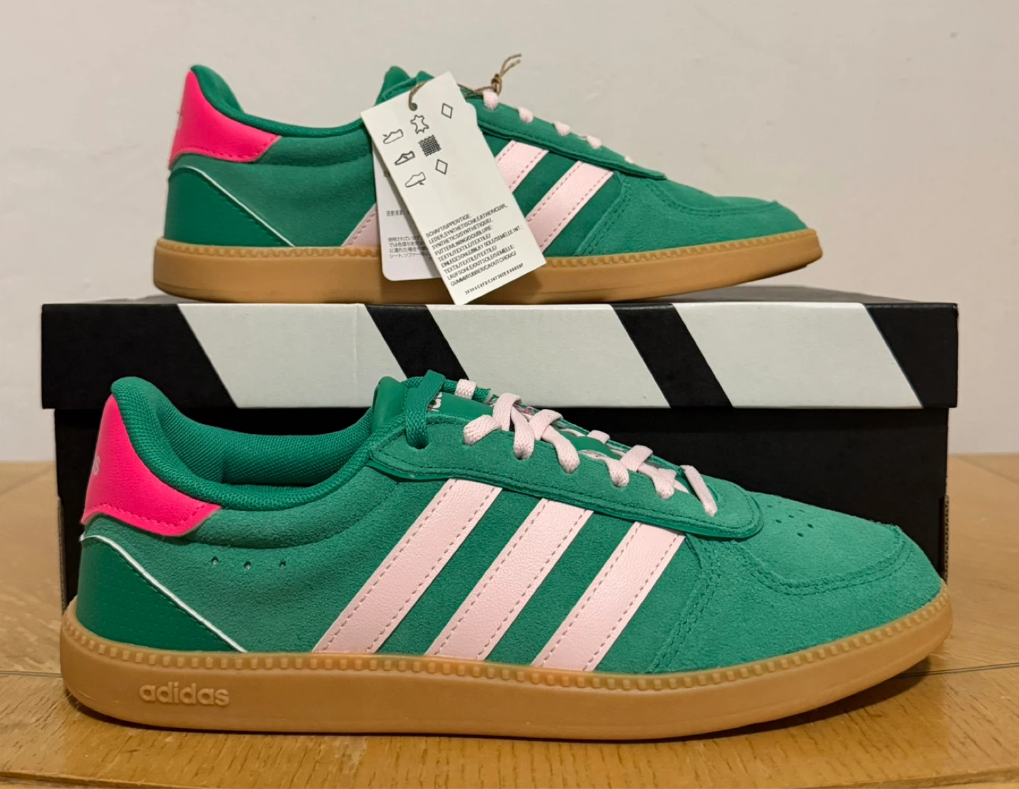Adidas Handball Spezial Sneakers Green Pink Size 7 (US) - photo 2