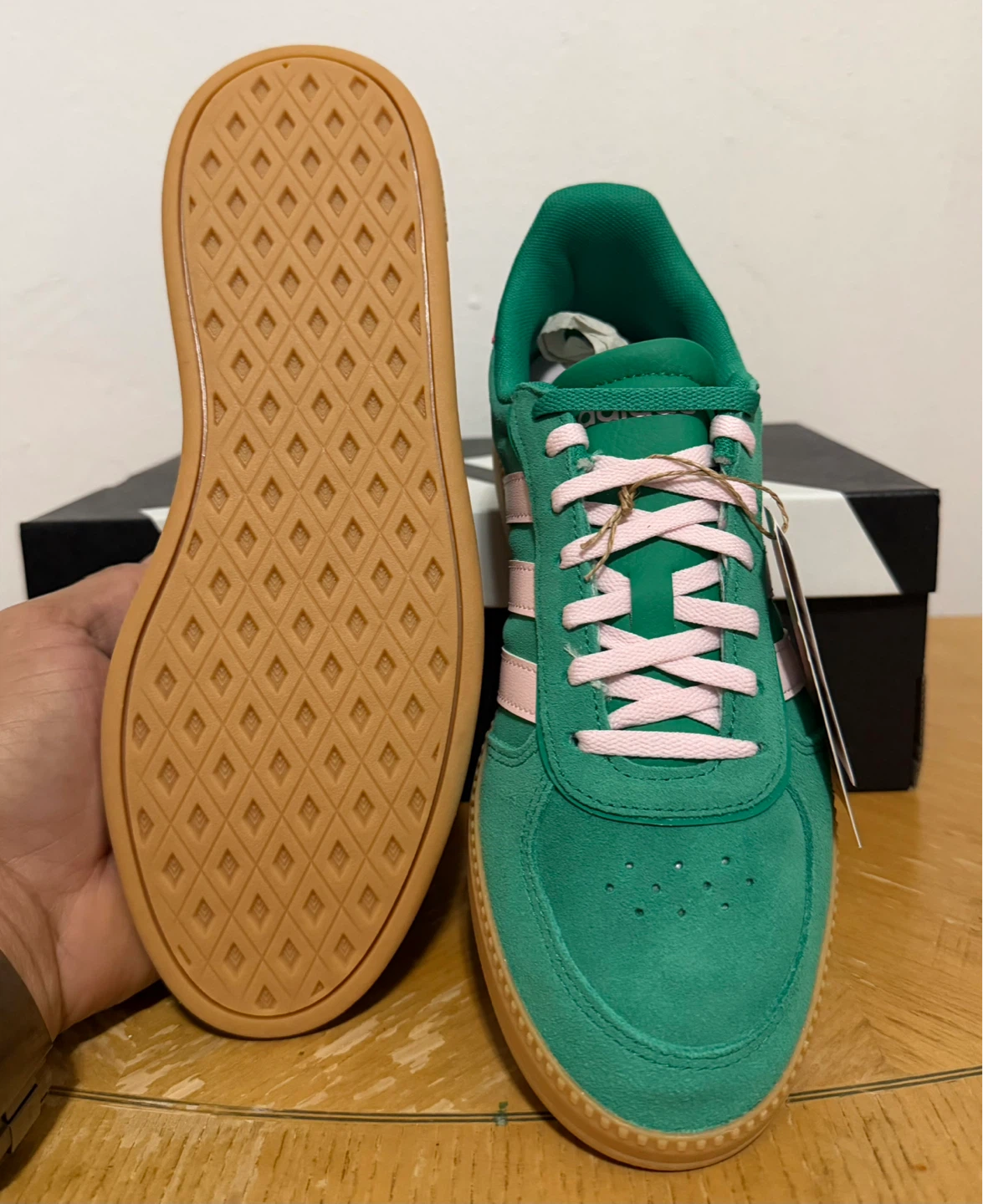 Adidas Handball Spezial Sneakers Green Pink Size 7 (US) - photo 5