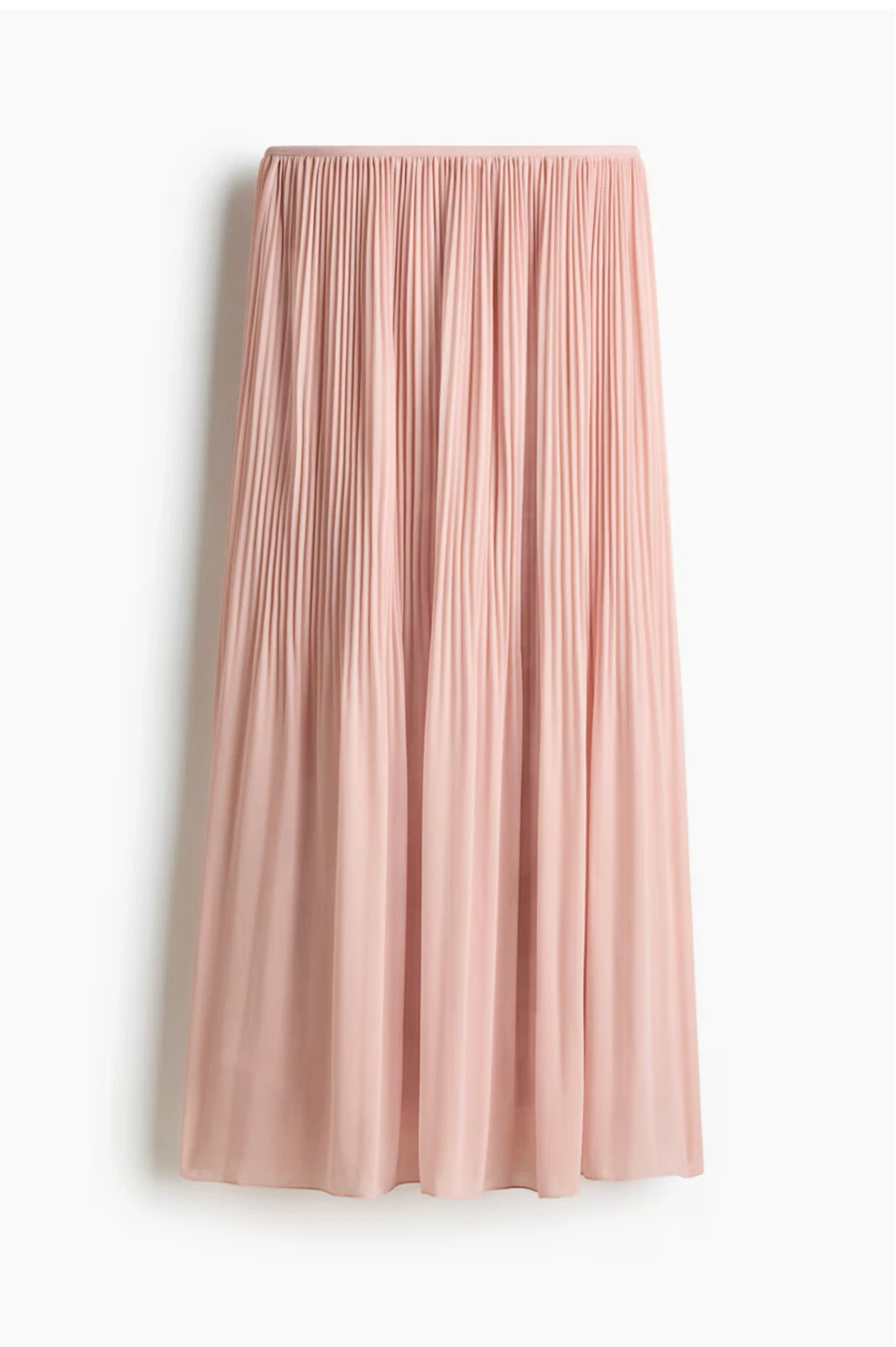 H&M Pink Pleated Midi Skirt