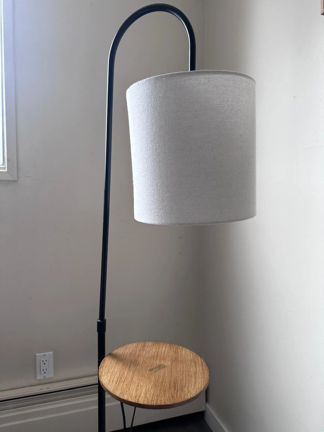 Floor Lamp with Side Table