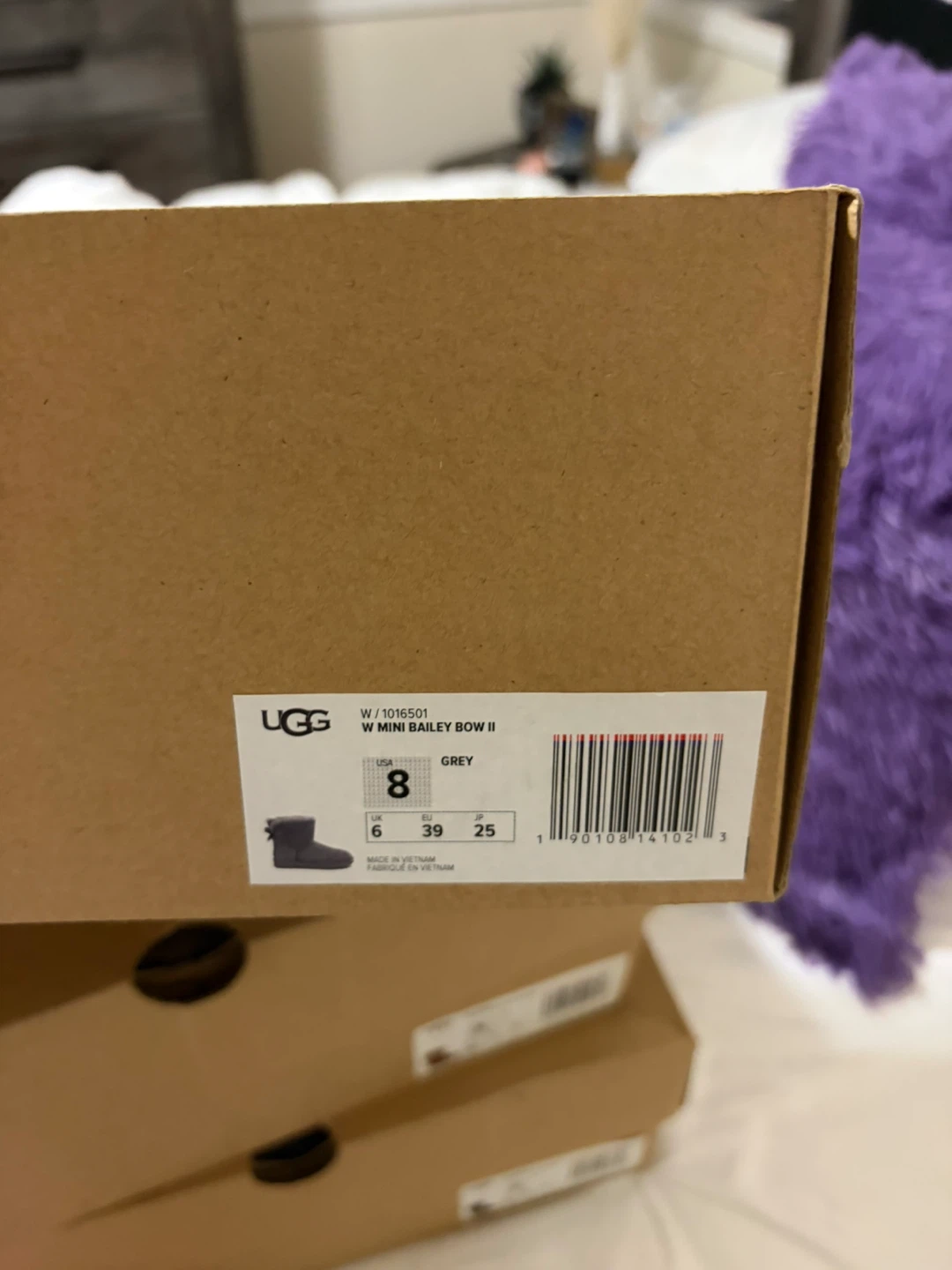 UGG Mini Bailey Bow II Boots - Grey, Size 8 - photo 3