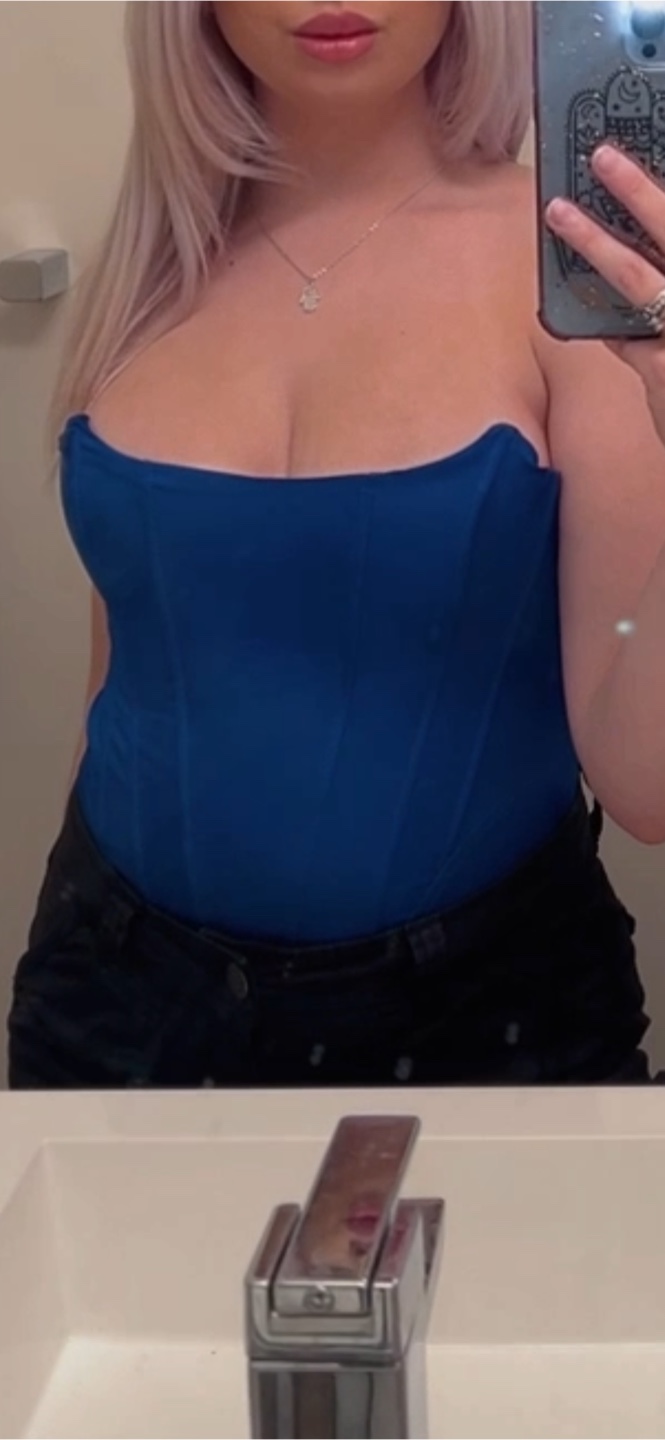 Blue Strapless Corset Top - photo 2