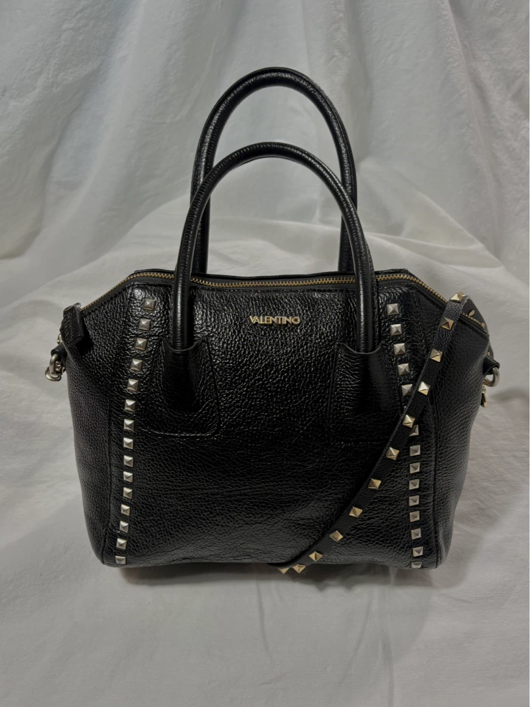 Valentino Rockstud Black Satchel Bag