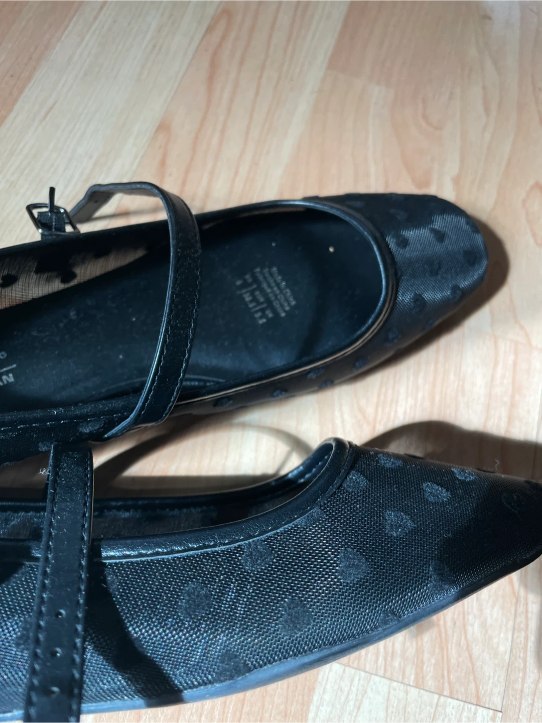Black Heart Mesh Mary Jane Flats - photo 2