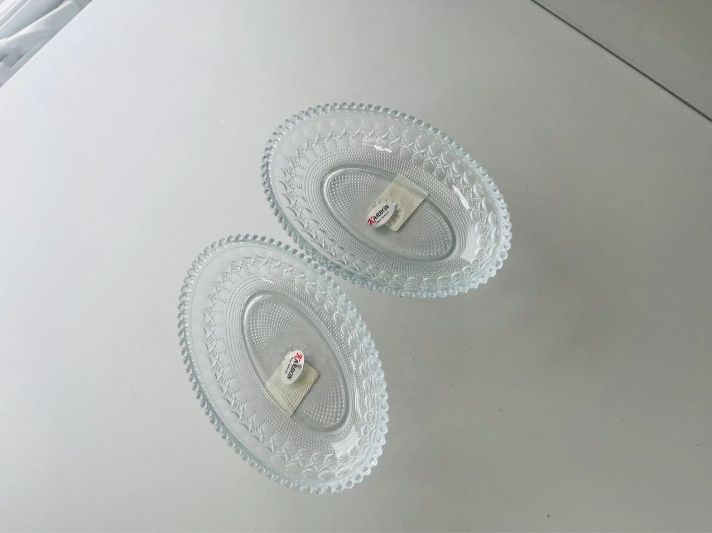 2 Clear Glass Oval Serving Dishes - photo 2