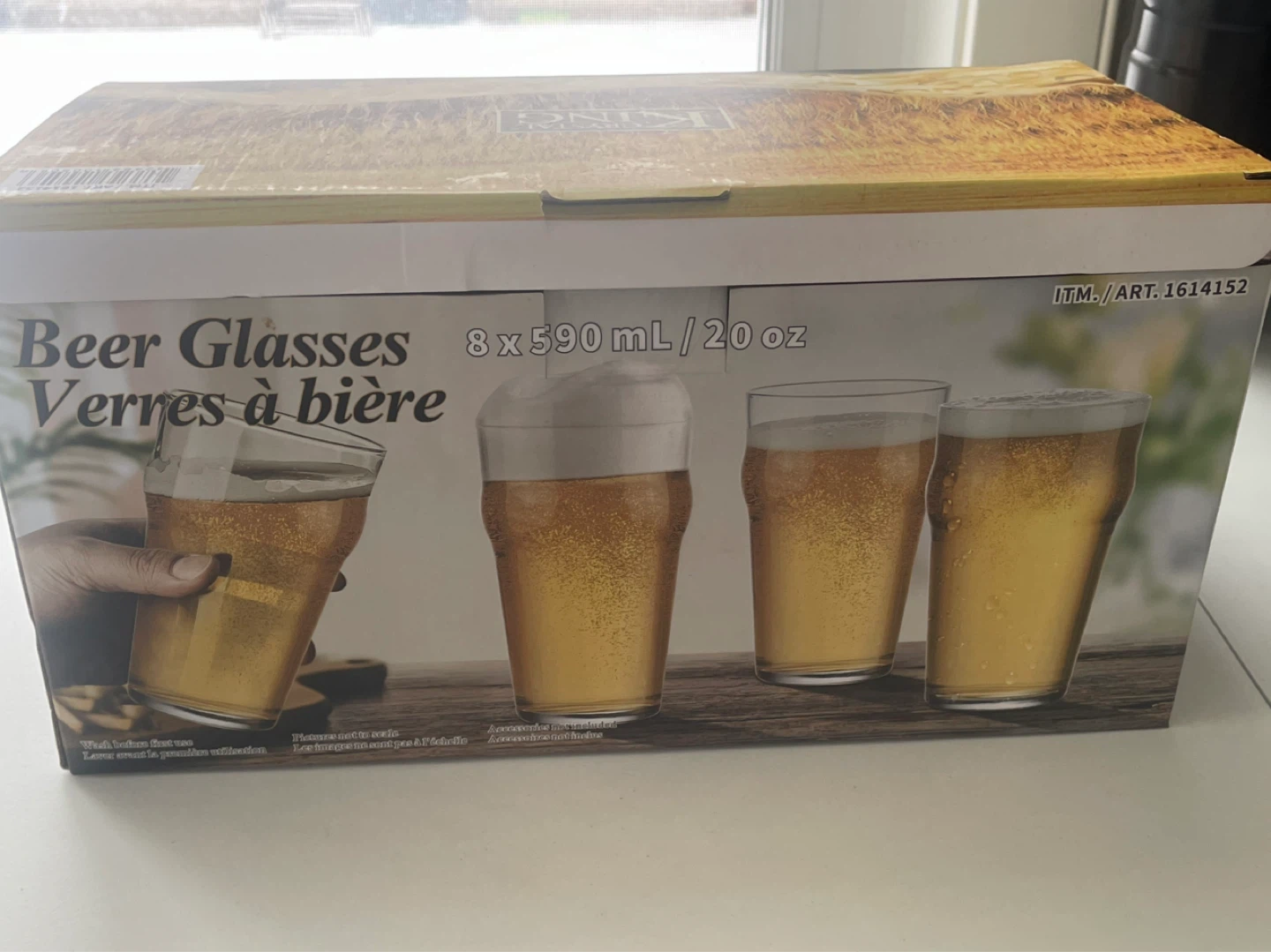 Crystal King Beer Glasses Set (8 glasses, 590ml/20oz each) - photo 5