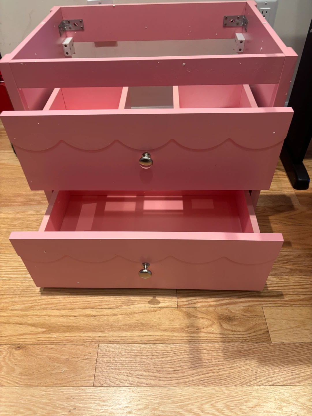 Floating Pink Vanity counter Unit with Two Drawers - photo 3