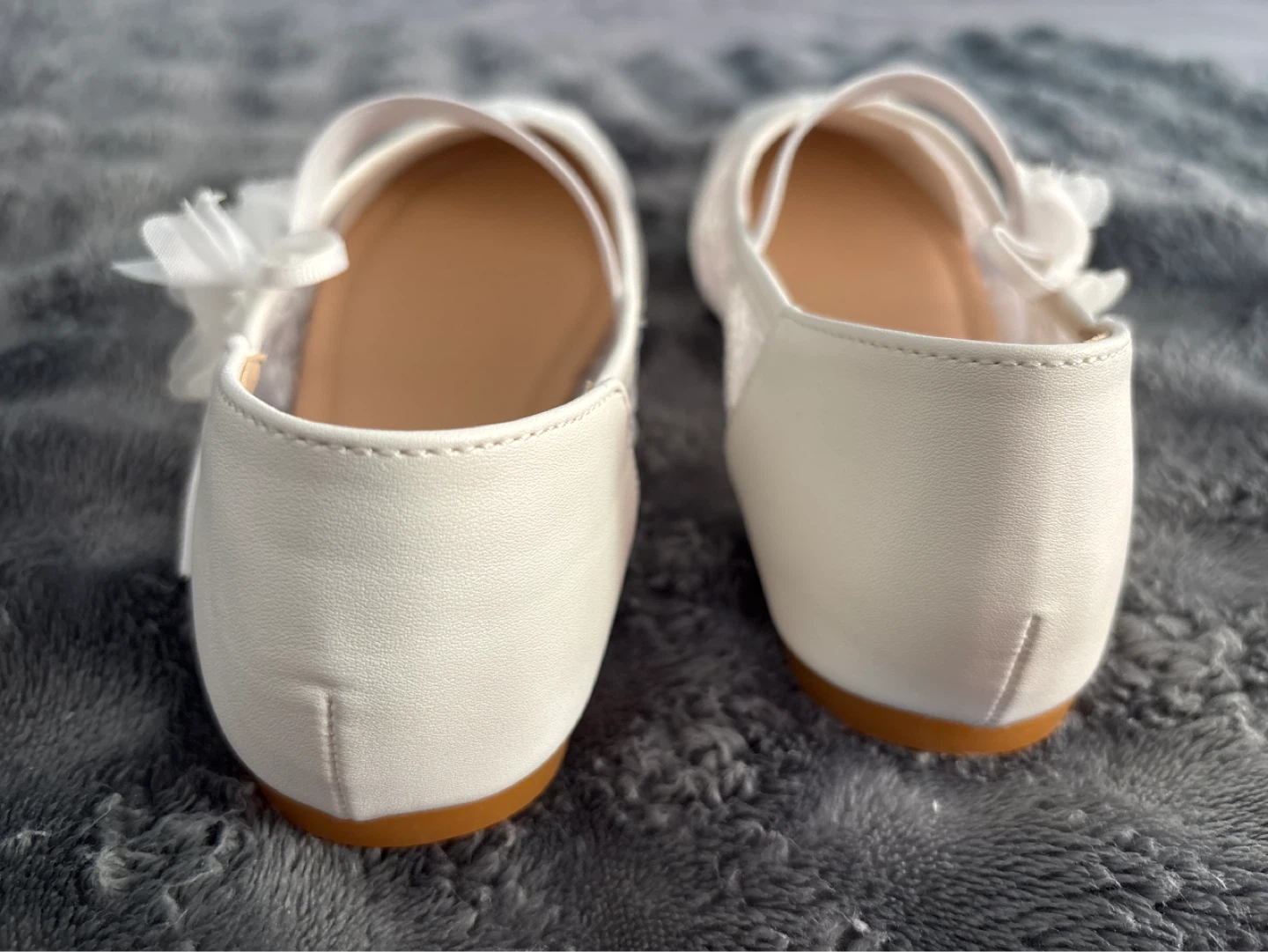 White Lace Flower Girl Dress Shoes - photo 4