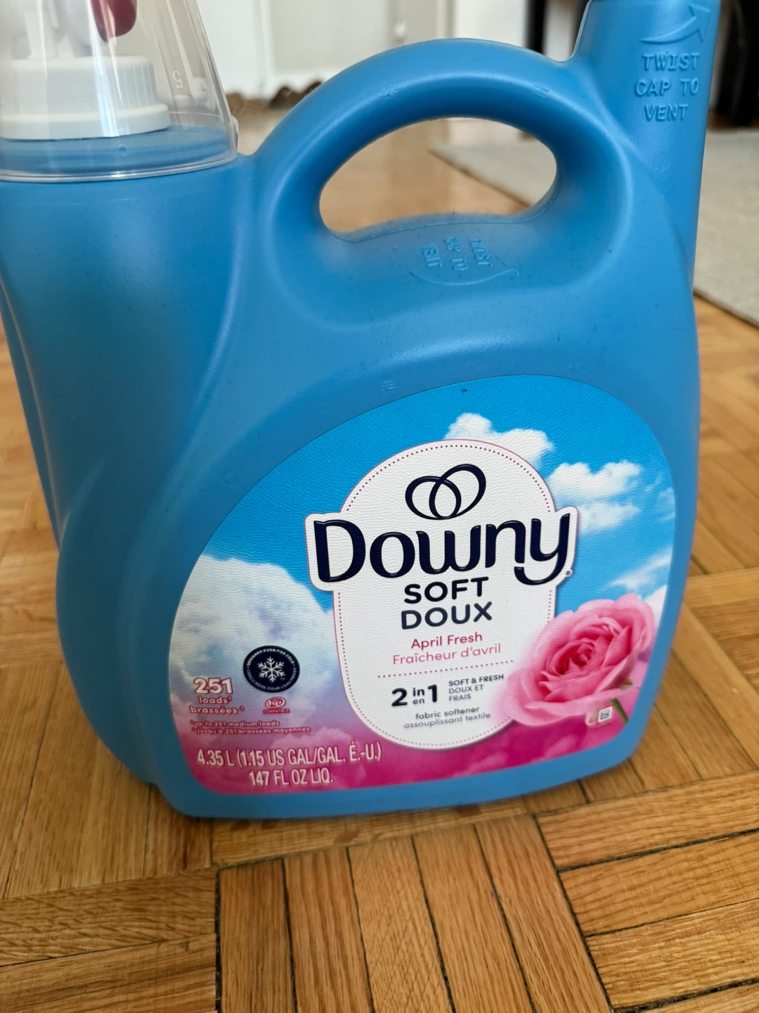 Downy Soft, Gentle April Fresh Fabric Softener, 4.35 L