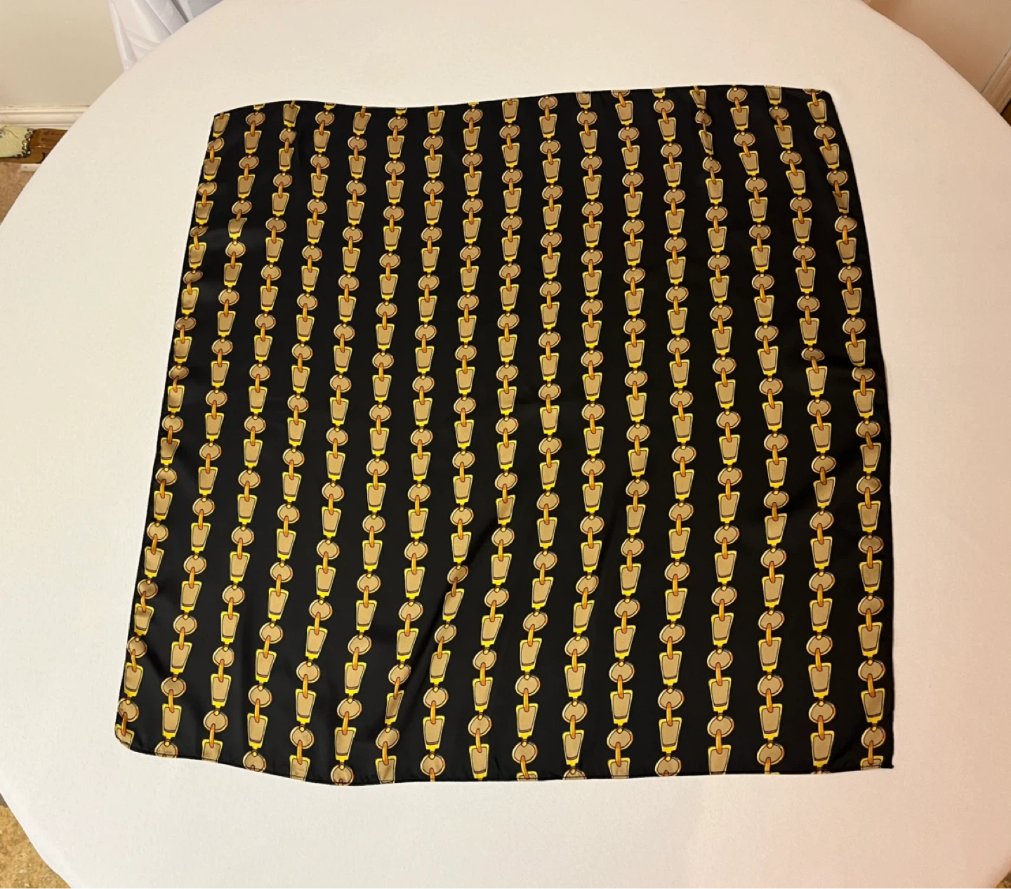 Ladies Black and Gold Link Scarf - photo 2
