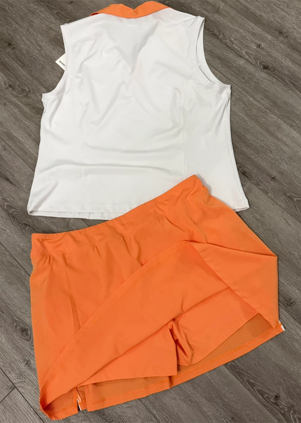 Mondetta Women's Hit the Court Set - White/Tangerine - XL - photo 3