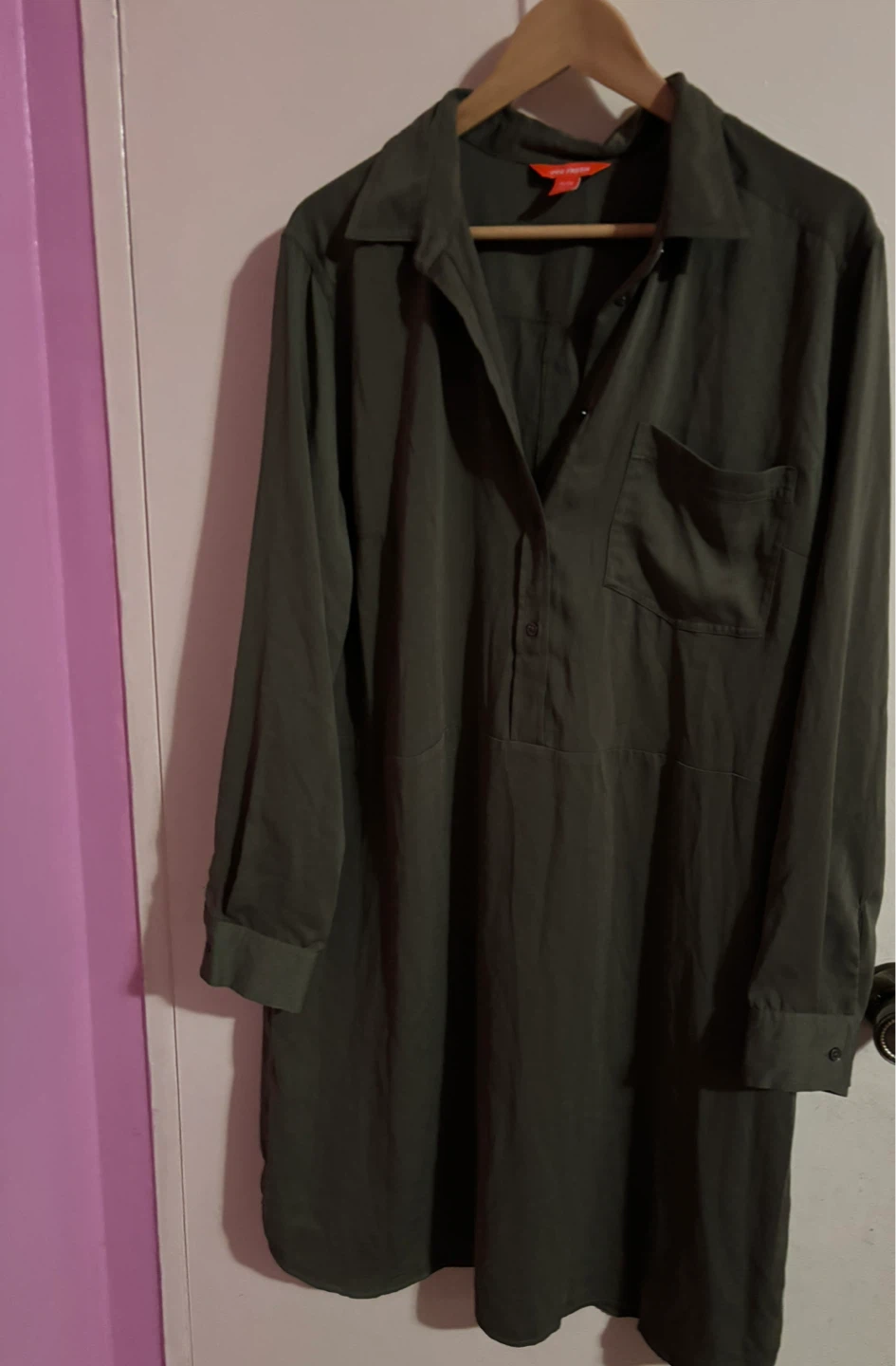 Joe Fresh Green Tunic Shirt Dress XL
