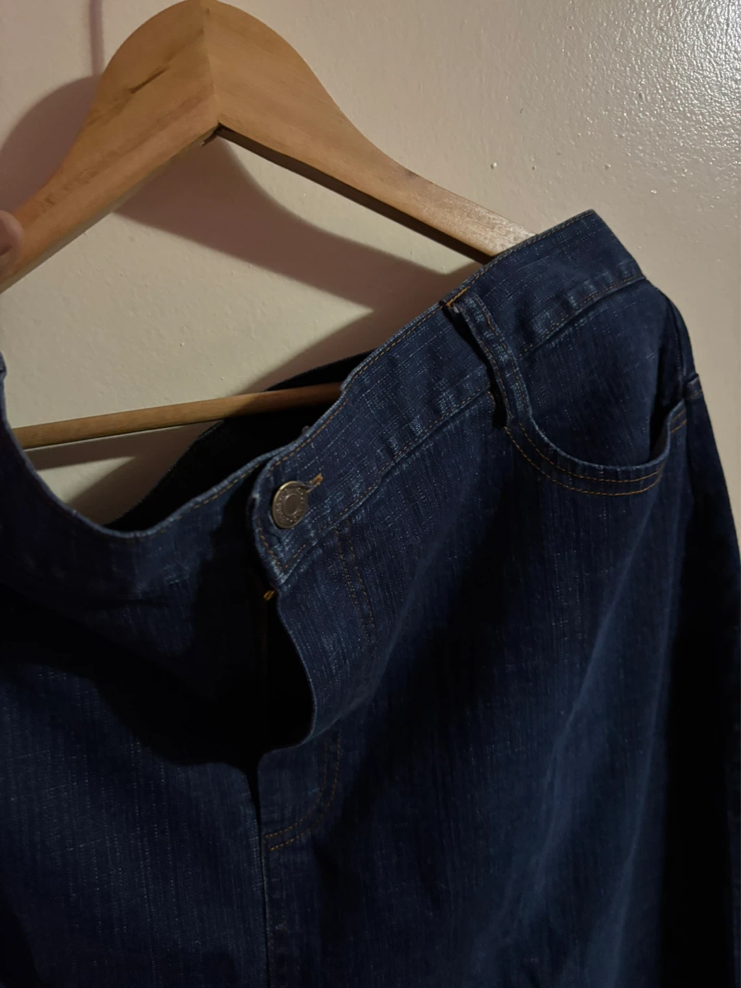 Dark Wash Denim Maxi Skirt