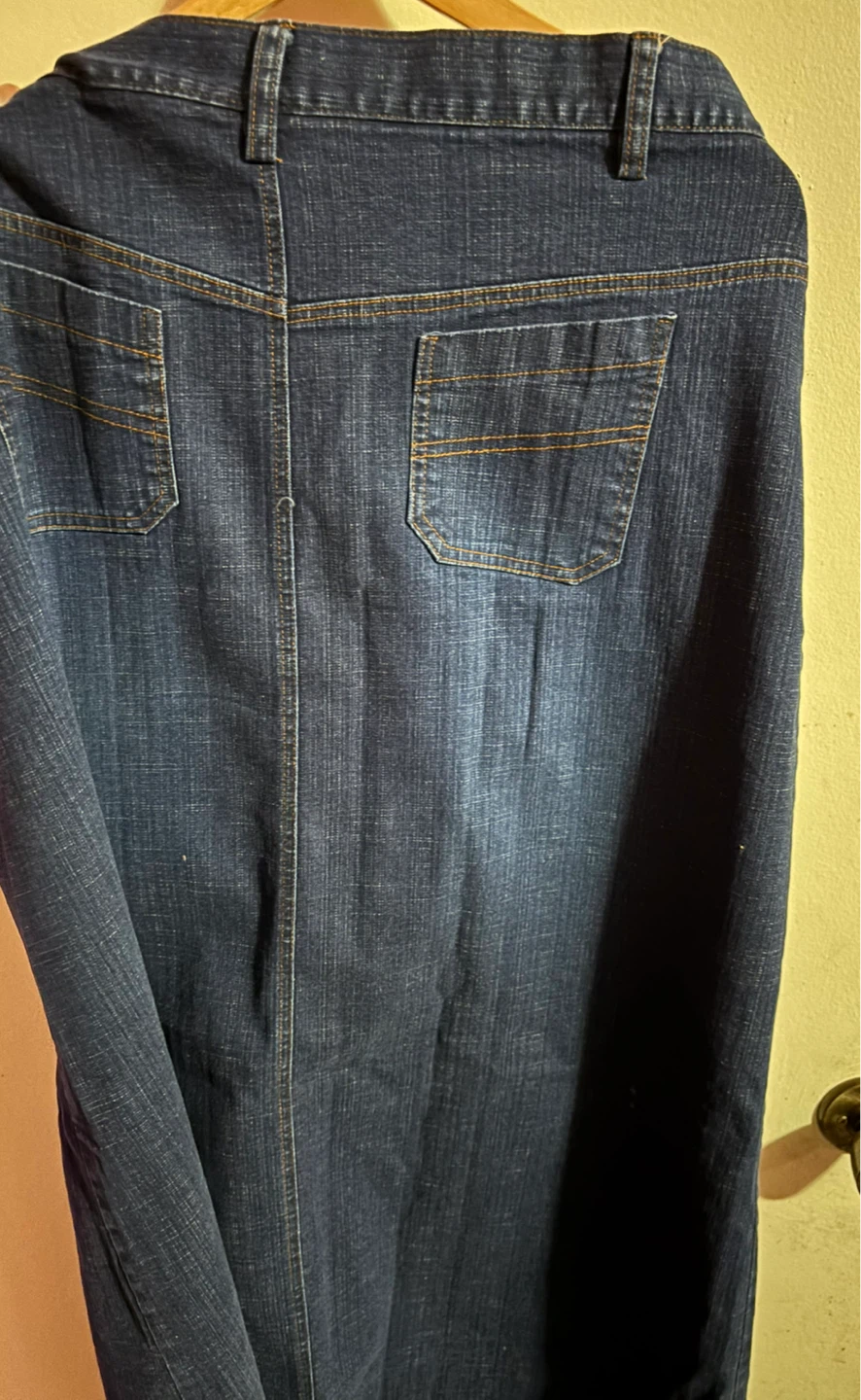 Dark Wash Denim Maxi Skirt - photo 2
