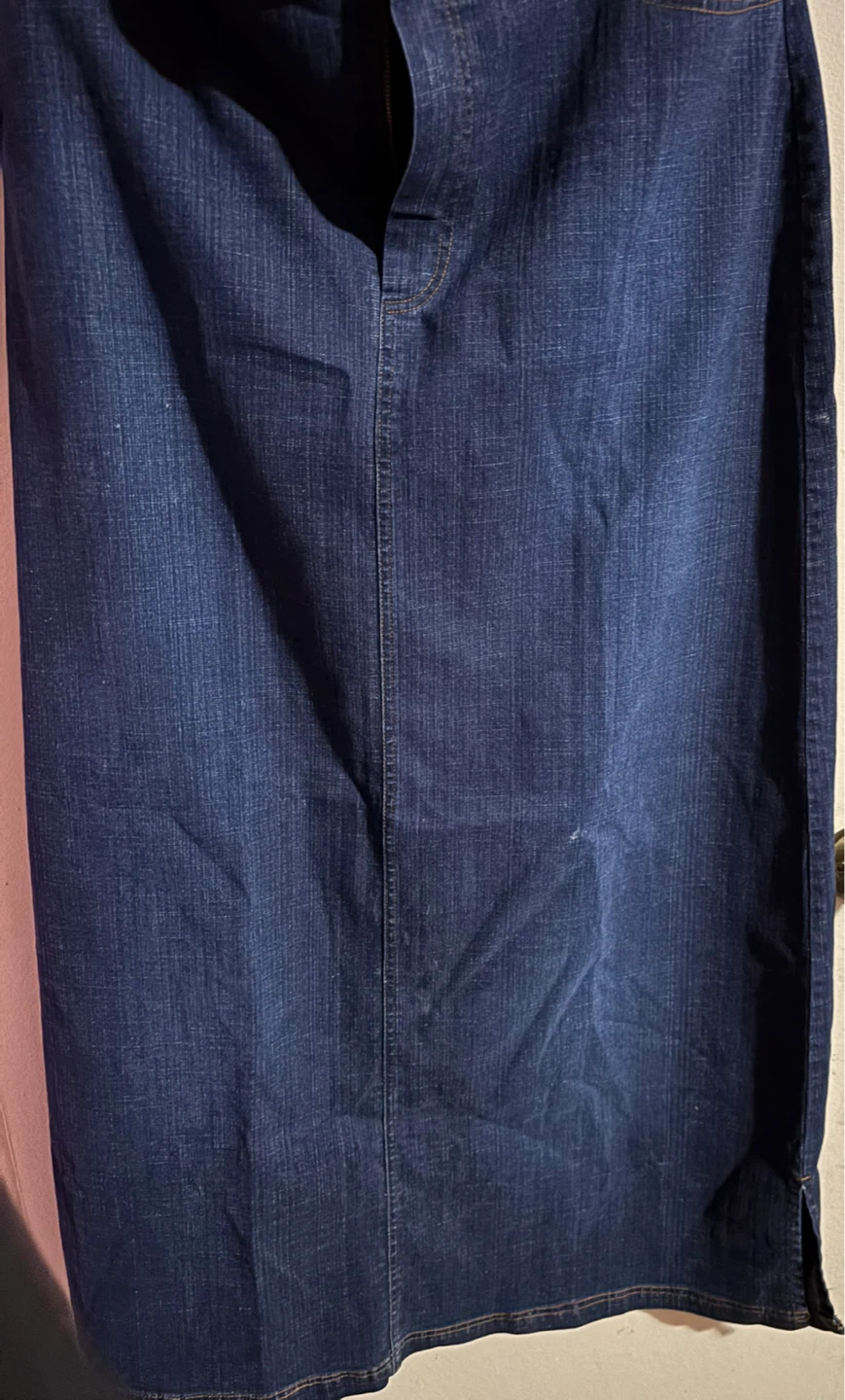 Dark Wash Denim Maxi Skirt - photo 3