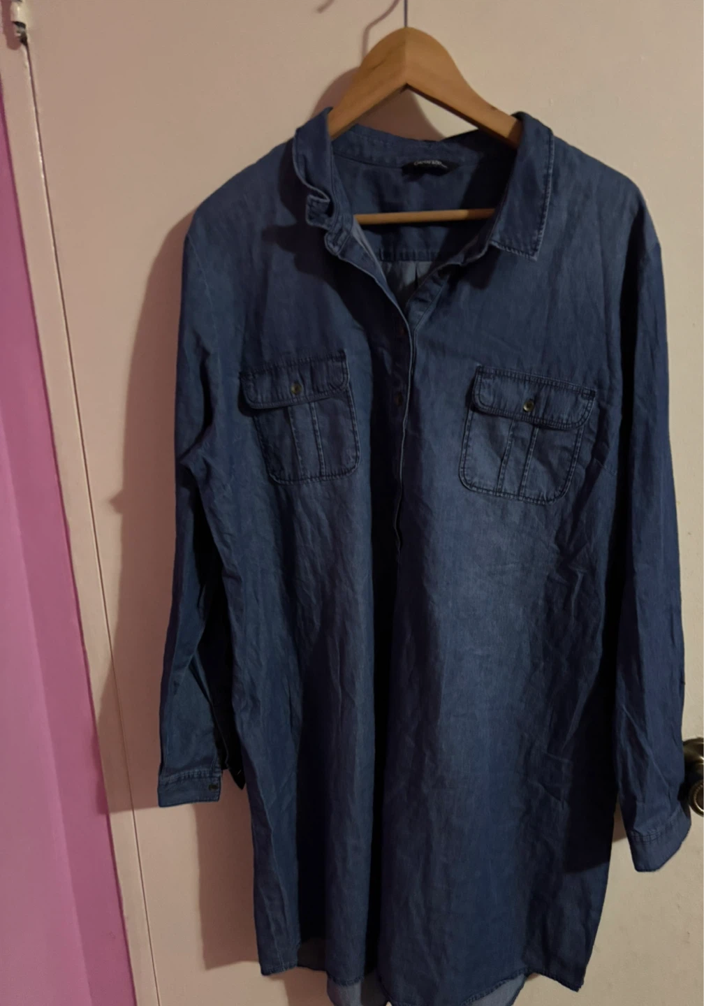 George Denim Shirt Dress XXL