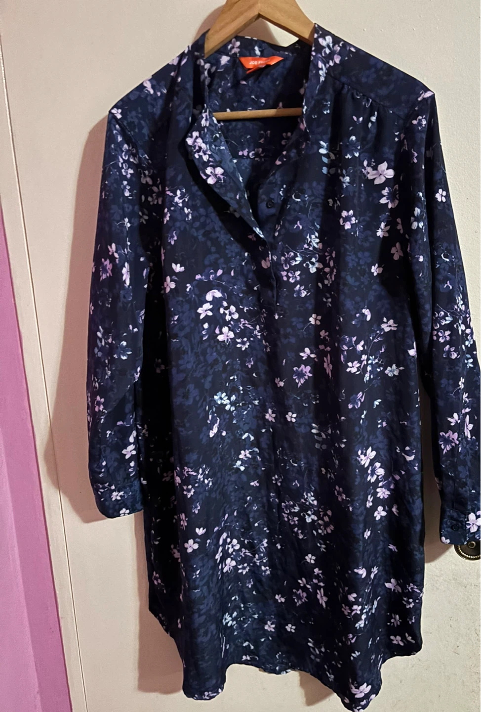 Joe Fresh Women's Navy Floral Print Tunic Top - XL/TG