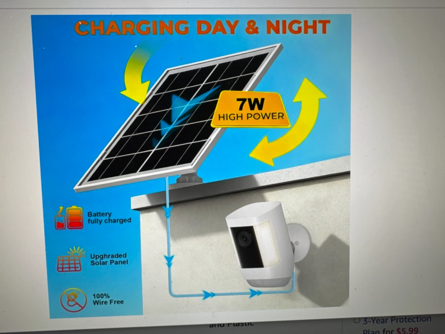 7W High Power Solar Panel Charger