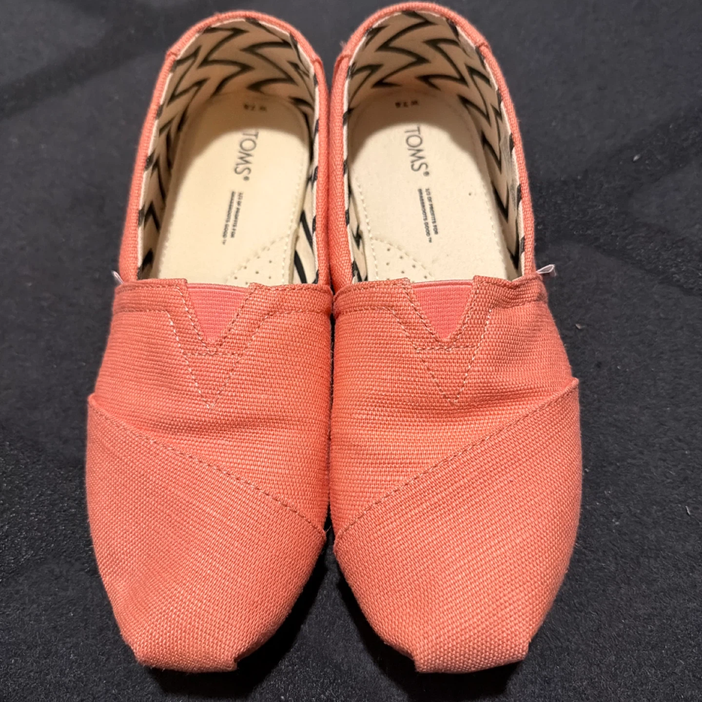 TOMS Coral Canvas Flats - Women's Size 7.5