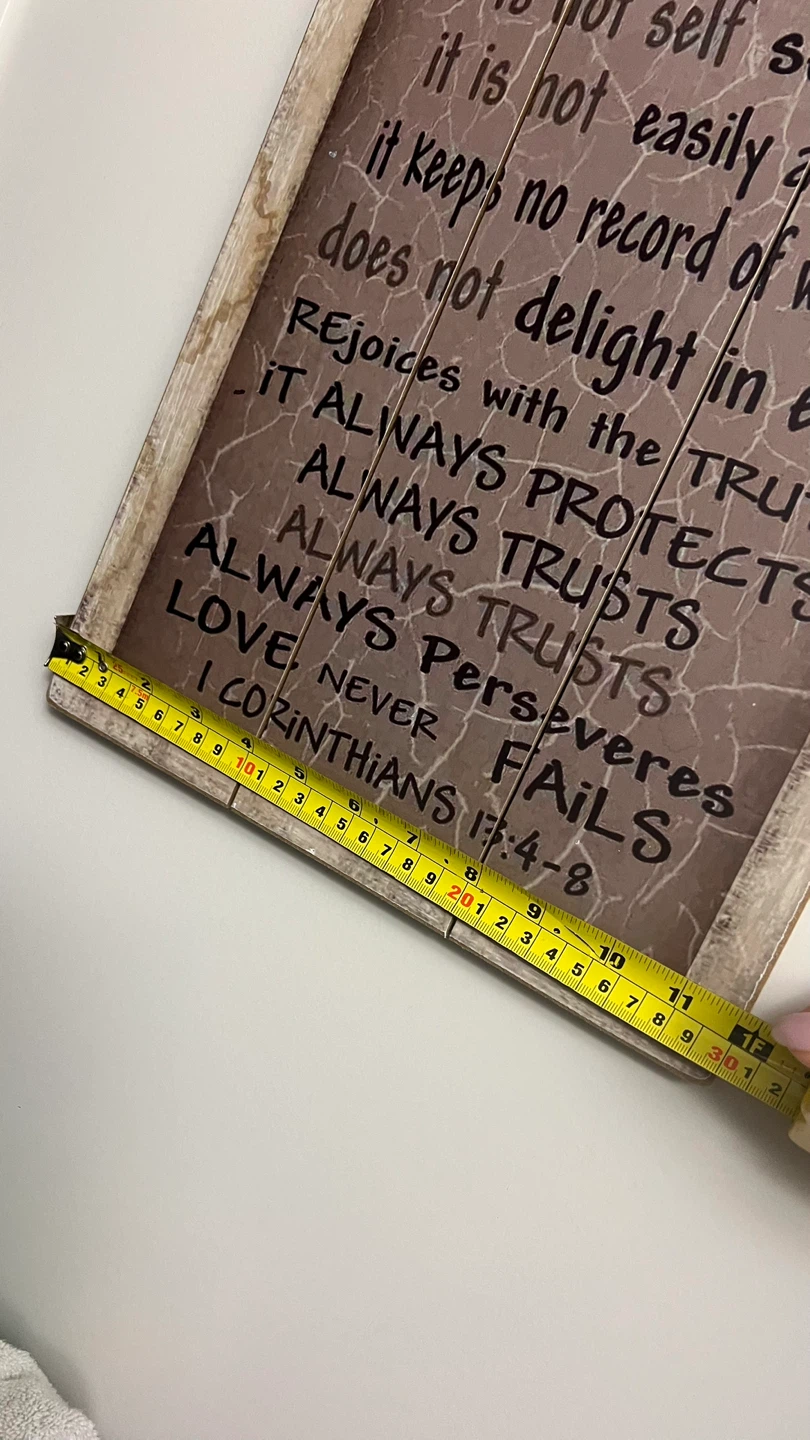 Wooden "Love is Patient" Bible Verse Wall Art - photo 4