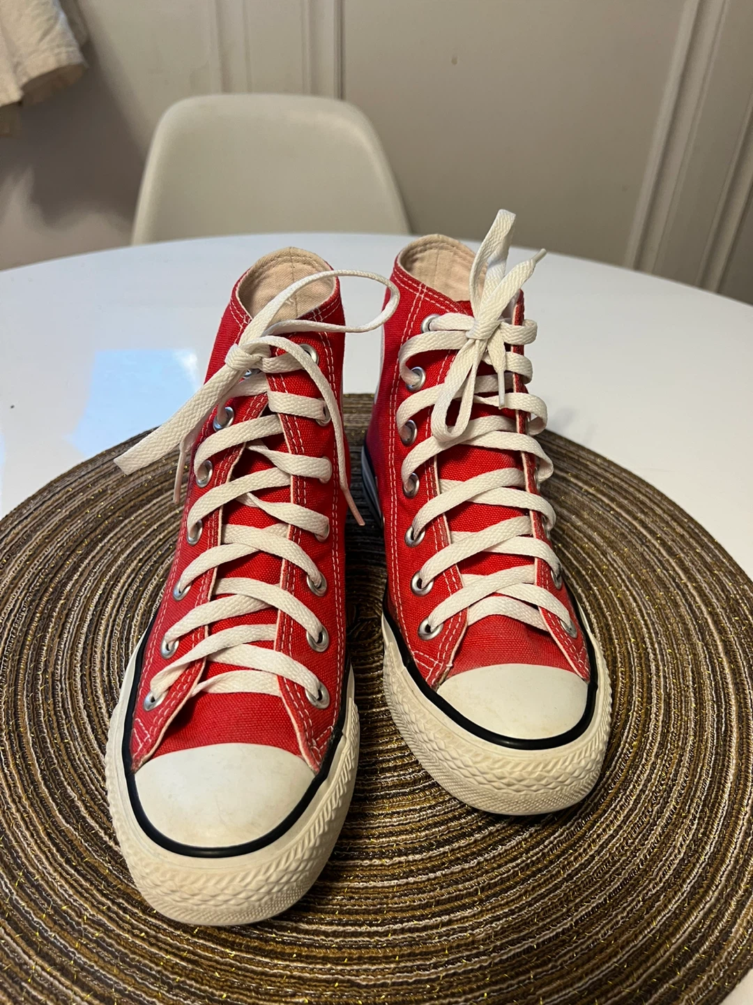 Red Converse All Star High Top Sneakers